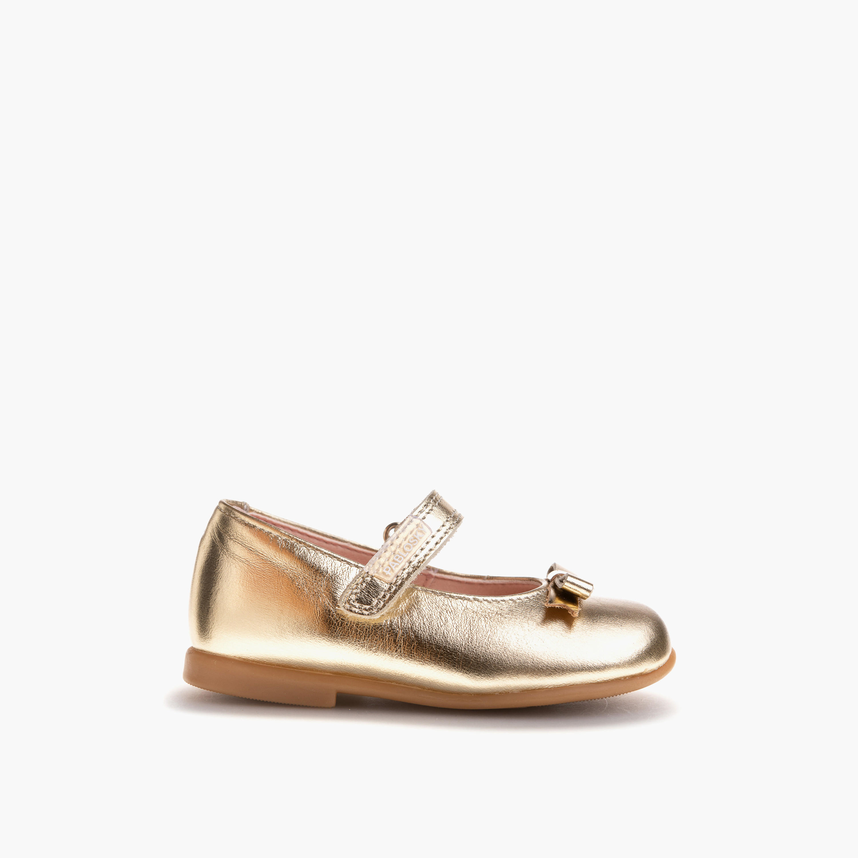 Pablosky Girls' Bow Accent Mary Jane Shoes with Hook and Loop Closure-baby-girls-shoes-closedshoes-image-2