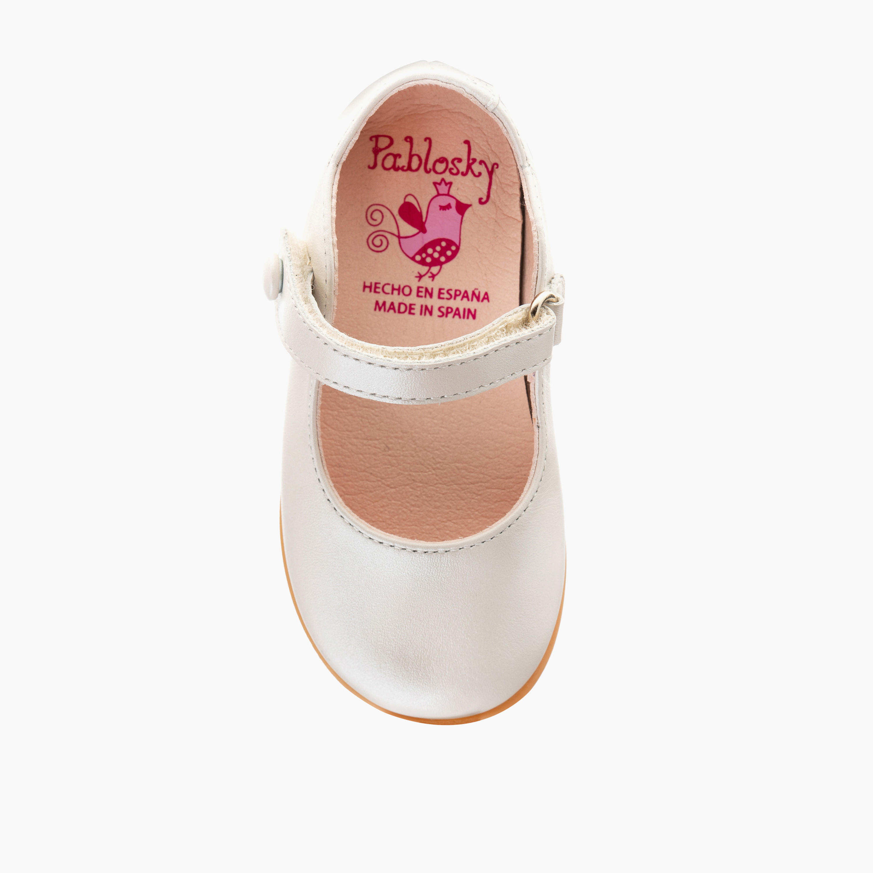 Pablosky Girls' Solid Mary Jane Shoes with Hook and Loop Closure-girls-shoes-maryjanes-image-4