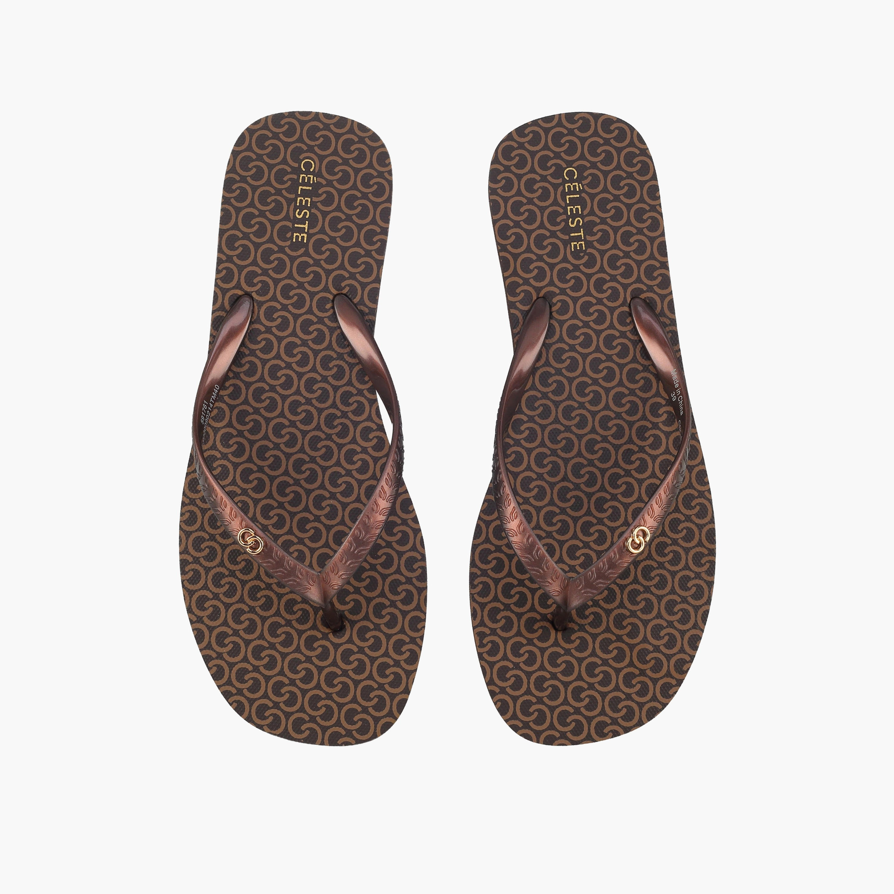 Celeste Women Monogram Print Flip Flops-women-shoes-flipflopsandslides-image-1
