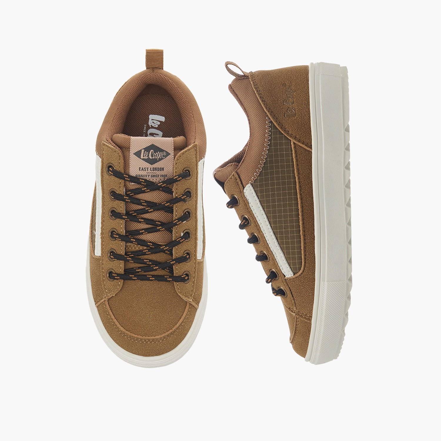 حذاء سنيكرز بارز الملمس طول الكاحل برباط للأولاد من لي كوبر-boys-shoes-sneakers-image-1