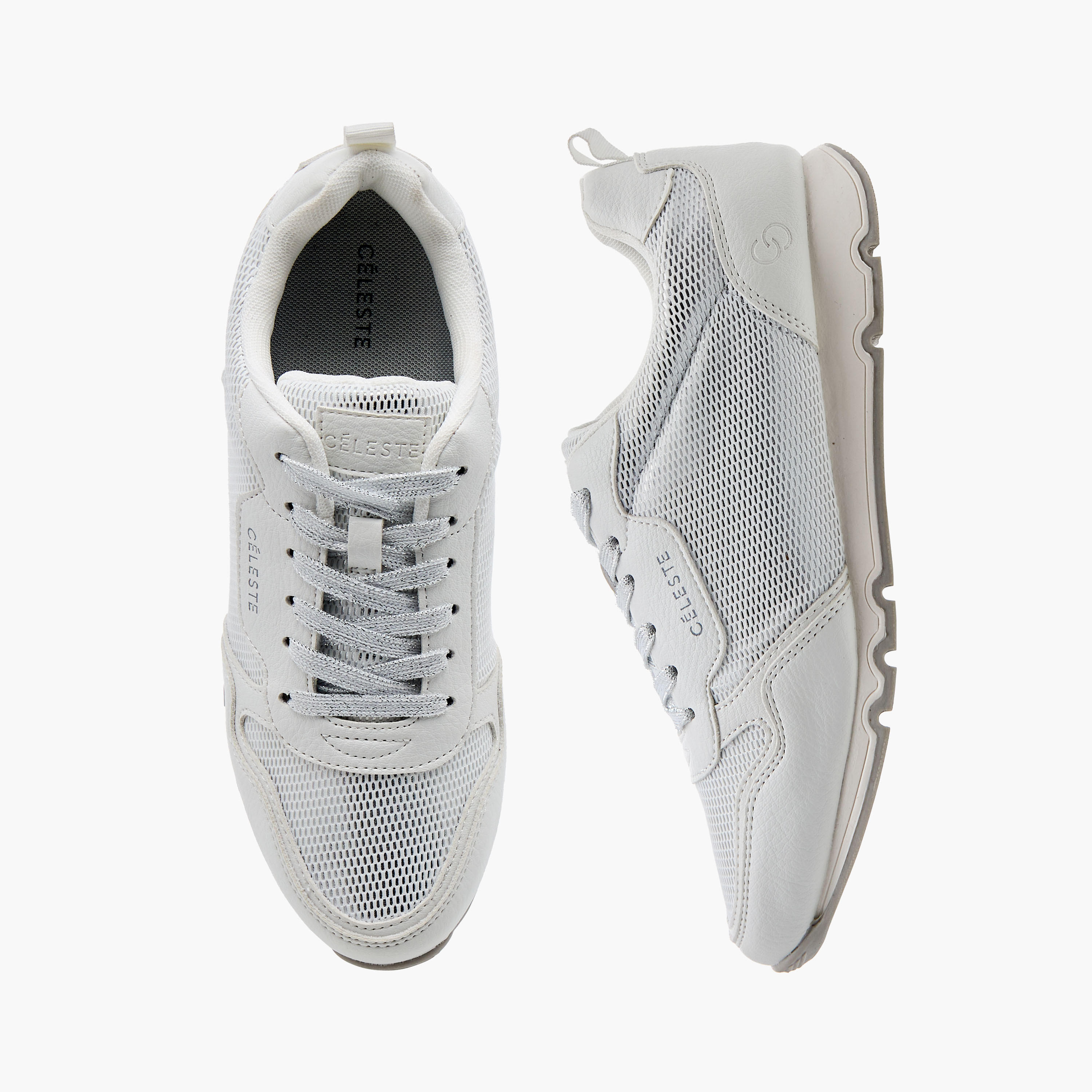 حذاء سنيكرز بتفاصيل شعار ورباط إغلاق للنساء من سيليست-women-shoes-sneakers-image-1