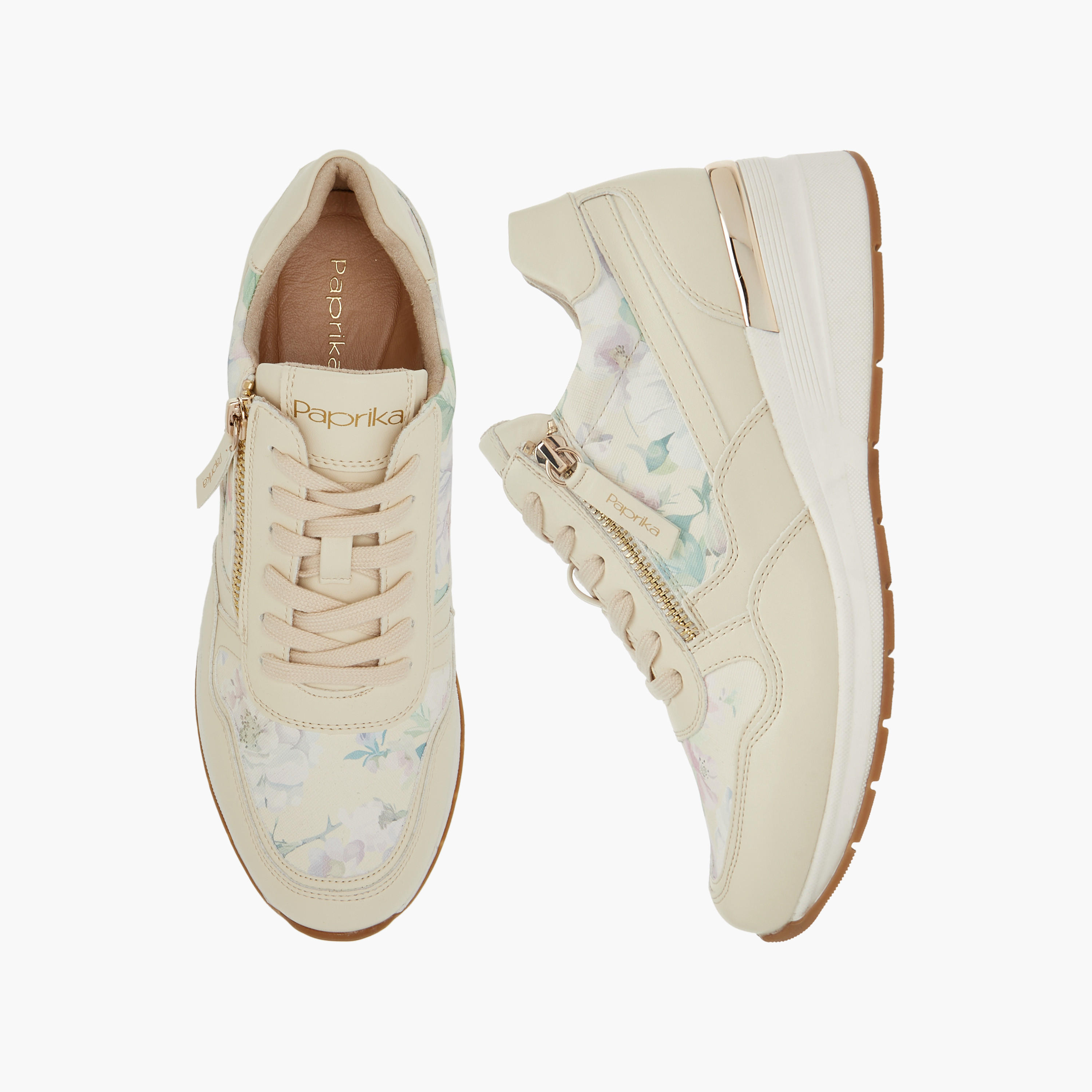 Paprika Floral Print Sneakers with Lace-Up Closure-women-shoes-sneakers-image-1