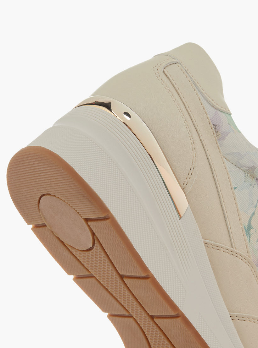 Paprika Floral Print Sneakers with Lace-Up Closure-women-shoes-sneakers-image-5