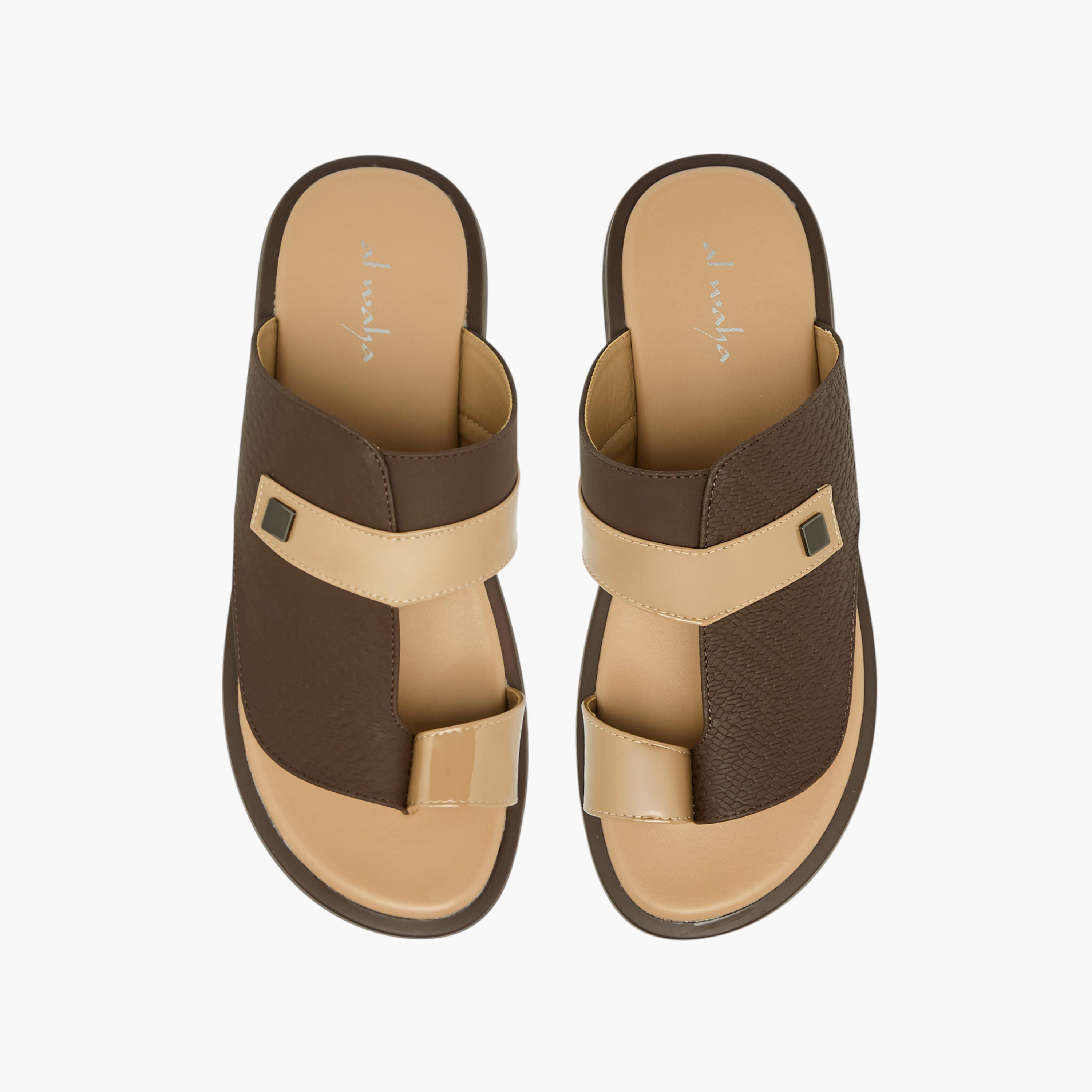 Al Waha Men Toe Loop Detail Arabic Sandals-men-shoes-sandals-image-1