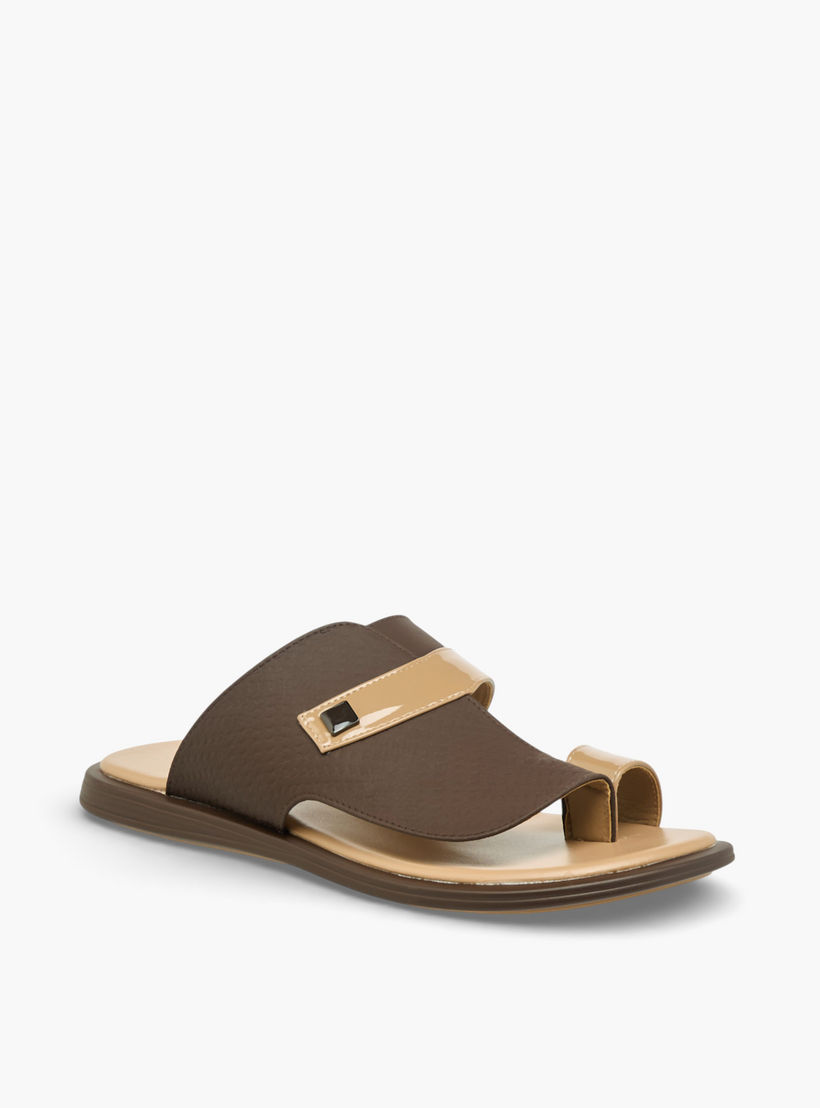 Al Waha Men Toe Loop Detail Arabic Sandals-men-shoes-sandals-image-2