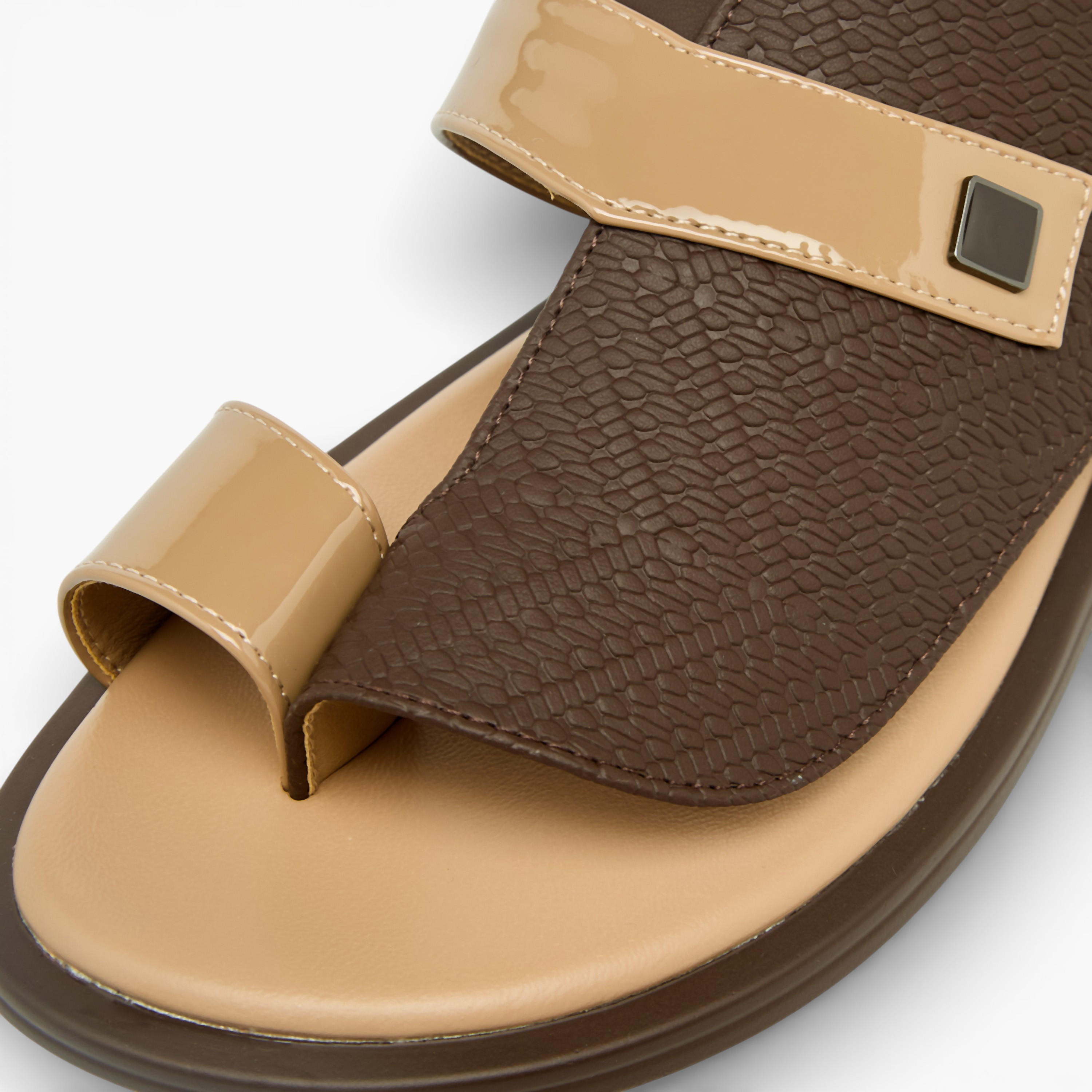 Al Waha Men Toe Loop Detail Arabic Sandals-men-shoes-sandals-image-4