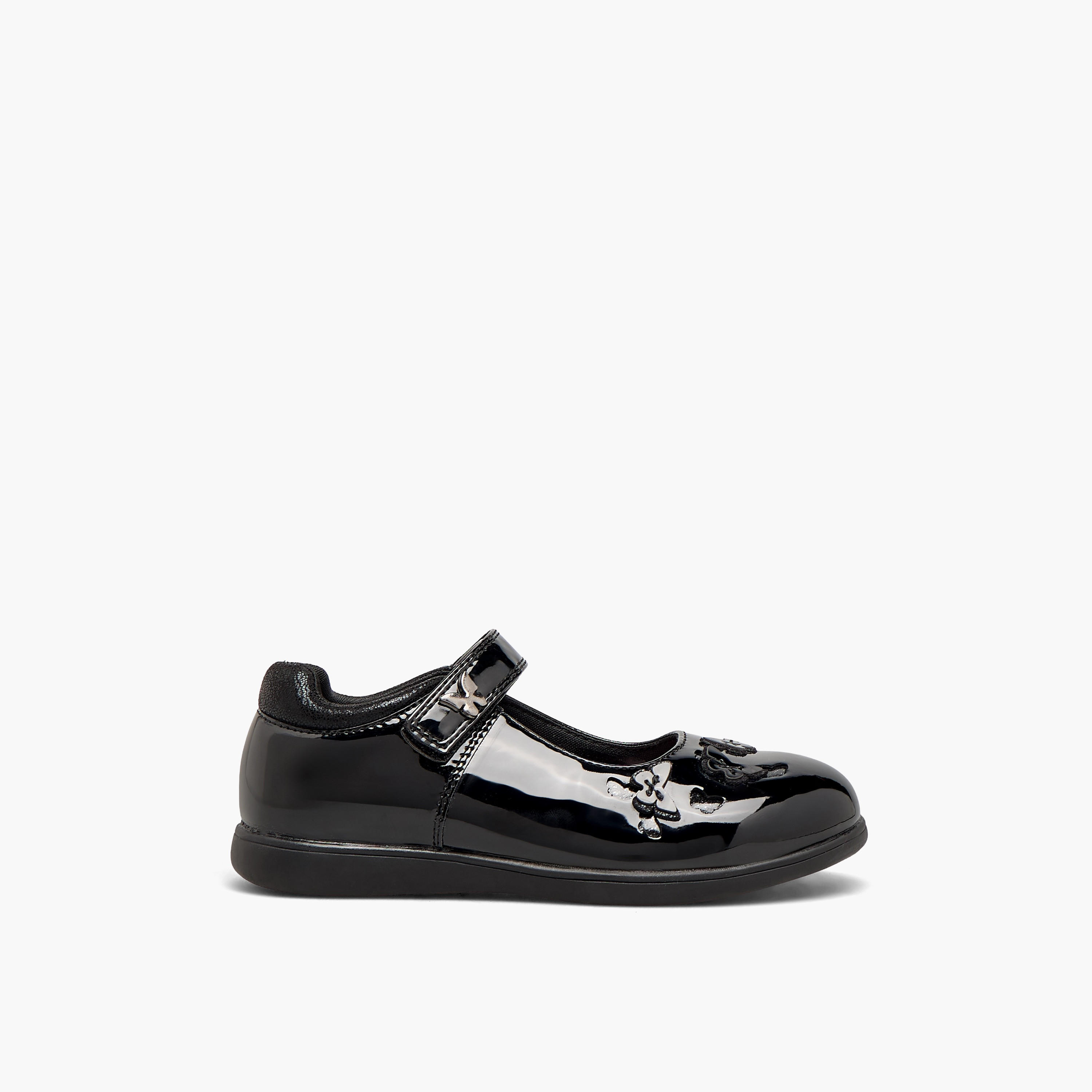 Juniors Girls Butterfly Accent Hook & Loop School Shoes-girls-shoes-schoolshoes-image-3