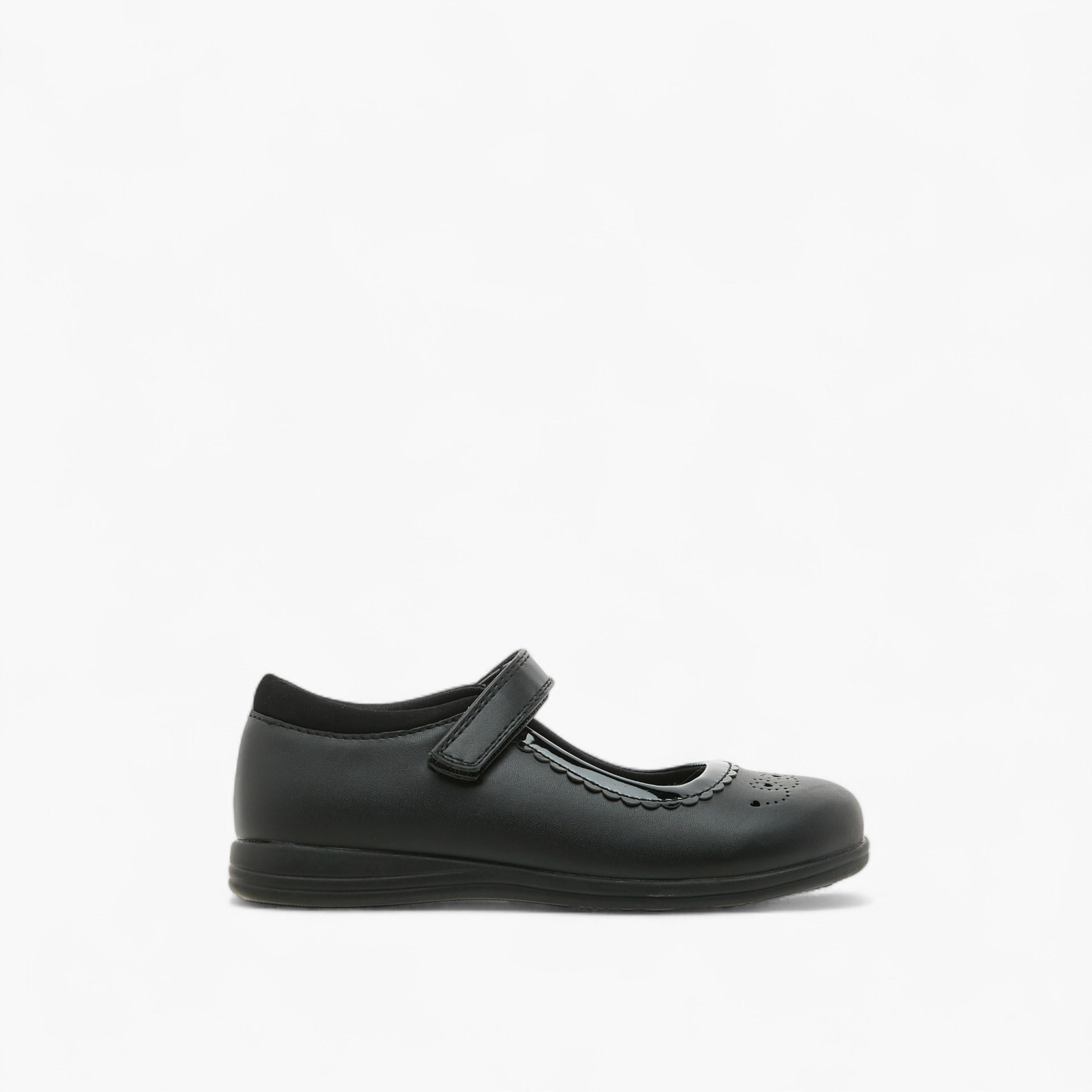 حذاء مدرسي بارز الملمس بشريط إغلاق لاصق من جونيورز-girls-shoes-schoolshoes-image-3