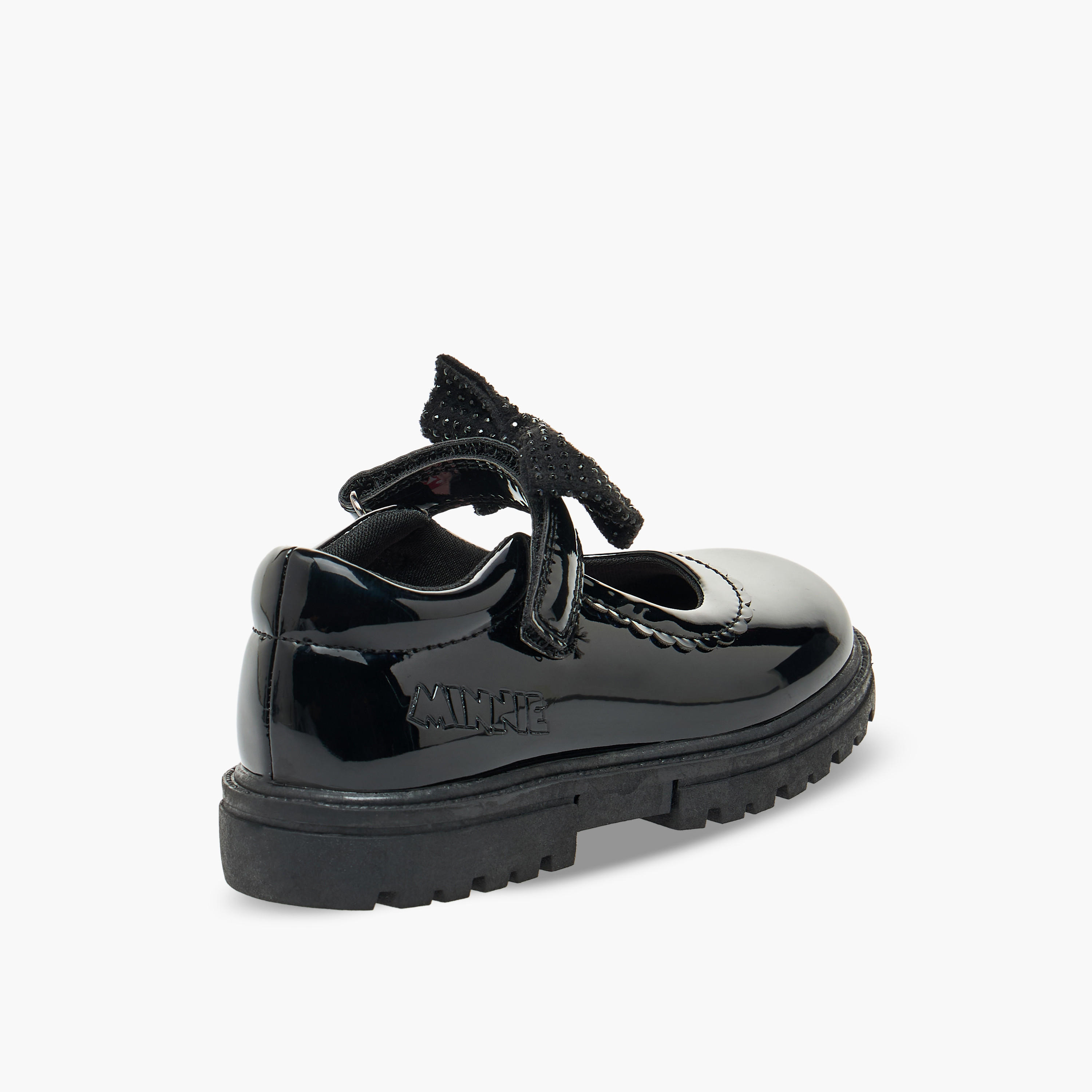 حذاء مدرسي بزينة فيونكة وشريط إغلاق لاصق للبنات من ديزني-girls-shoes-schoolshoes-image-7