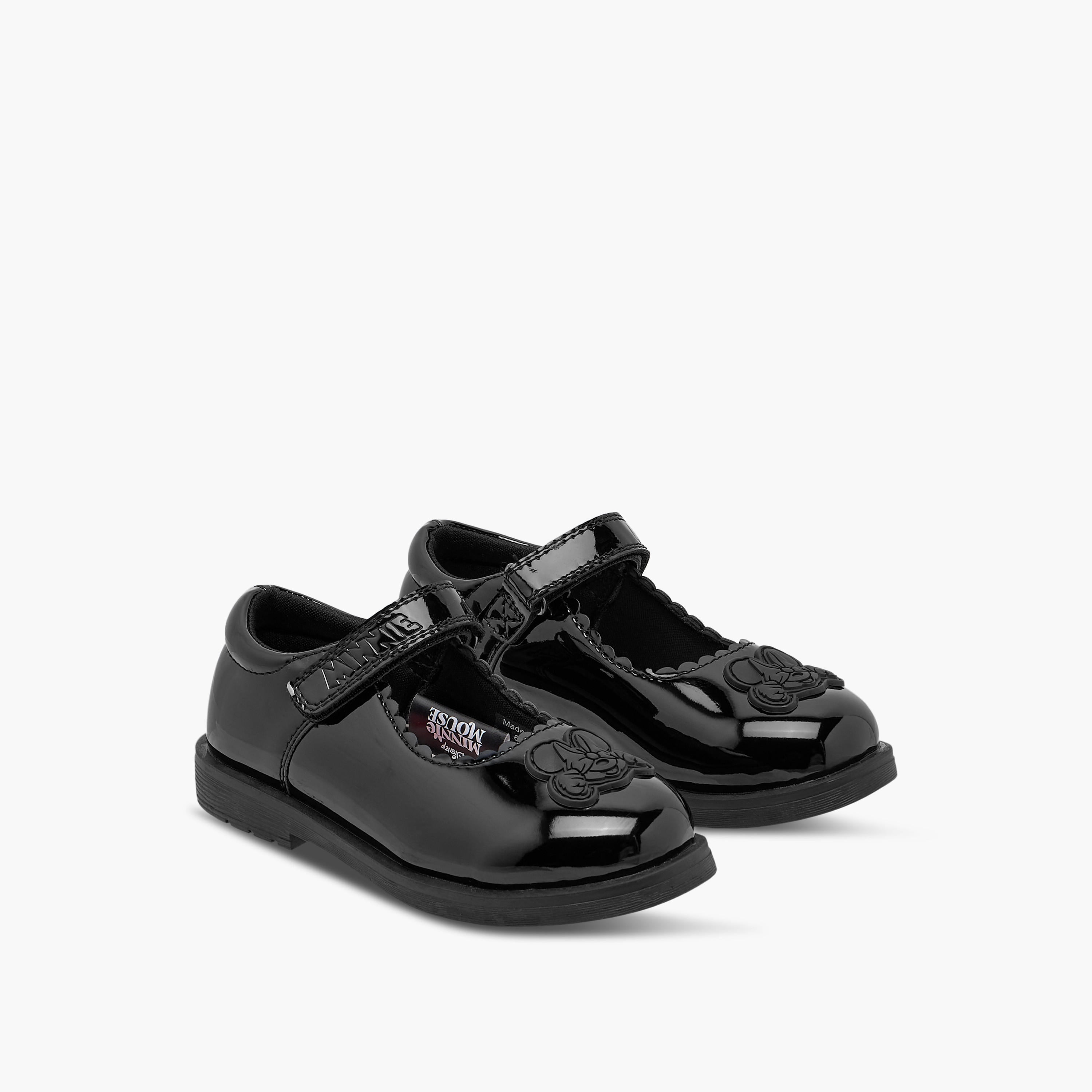 حذاء مدرسة ماري جين بزخارف ميني ماوس وشريط إغلاق لاصق من ديزني-girls-shoes-maryjanes-image-1