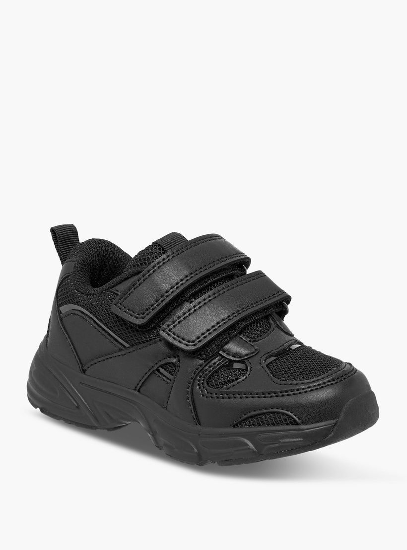 Juniors Panelled School Shoes with Hook and Loop Closure-boys-shoes-schoolshoes-image-2