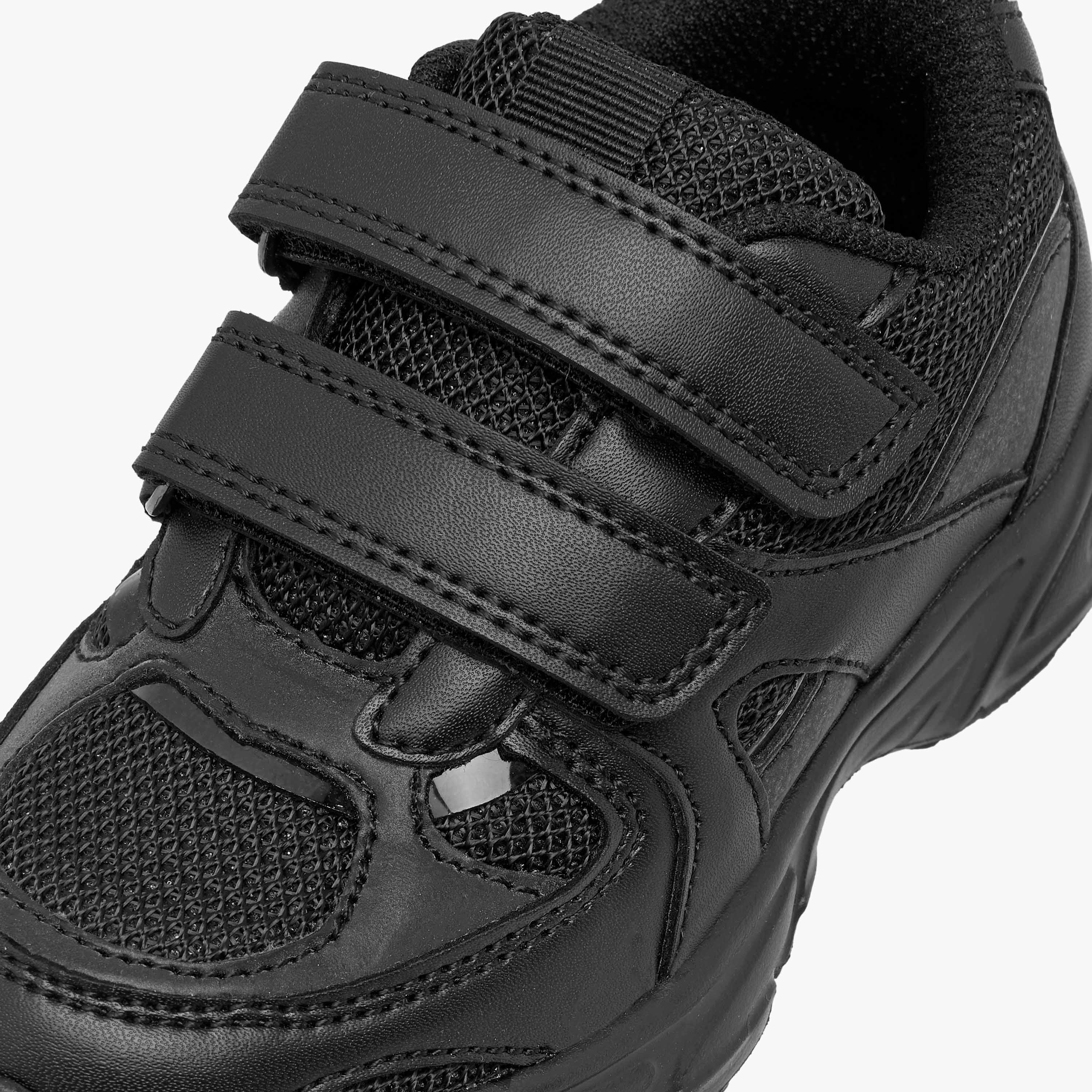 Juniors Panelled School Shoes with Hook and Loop Closure-boys-shoes-schoolshoes-image-4