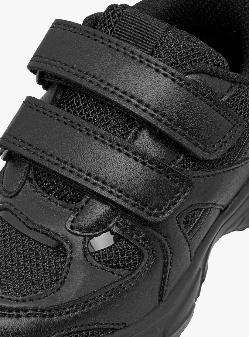Juniors Panelled School Shoes with Hook and Loop Closure-boys-shoes-schoolshoes-image-4