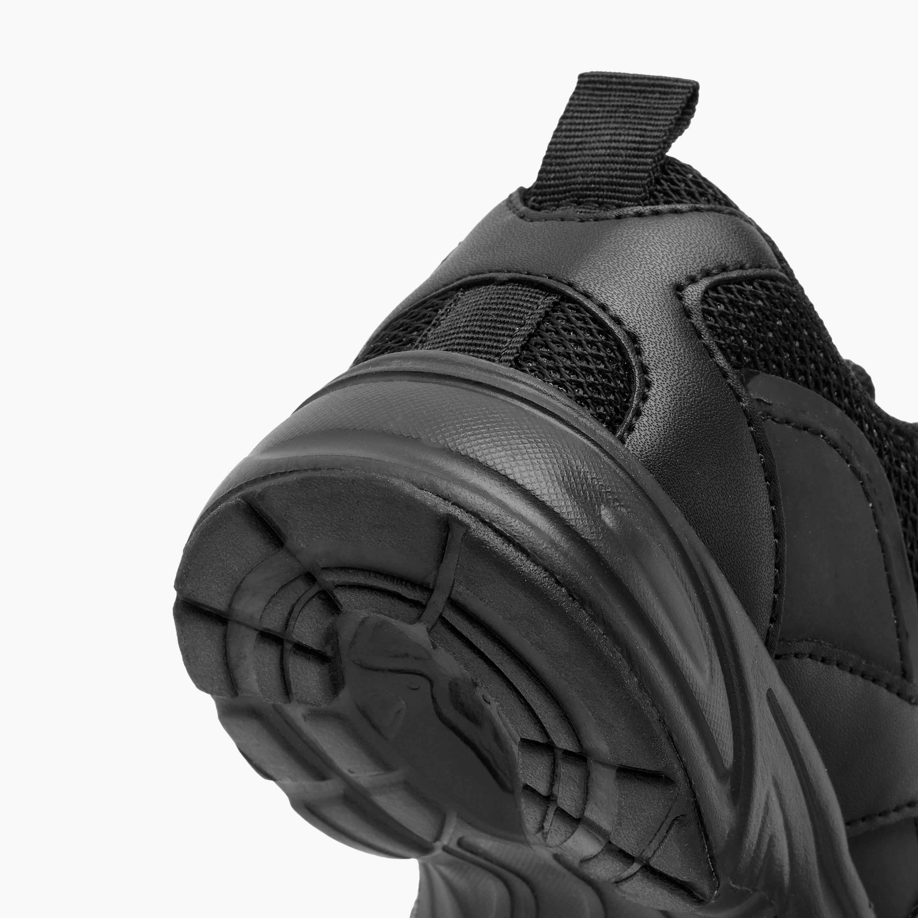 Juniors Panelled School Shoes with Hook and Loop Closure-boys-shoes-schoolshoes-image-5