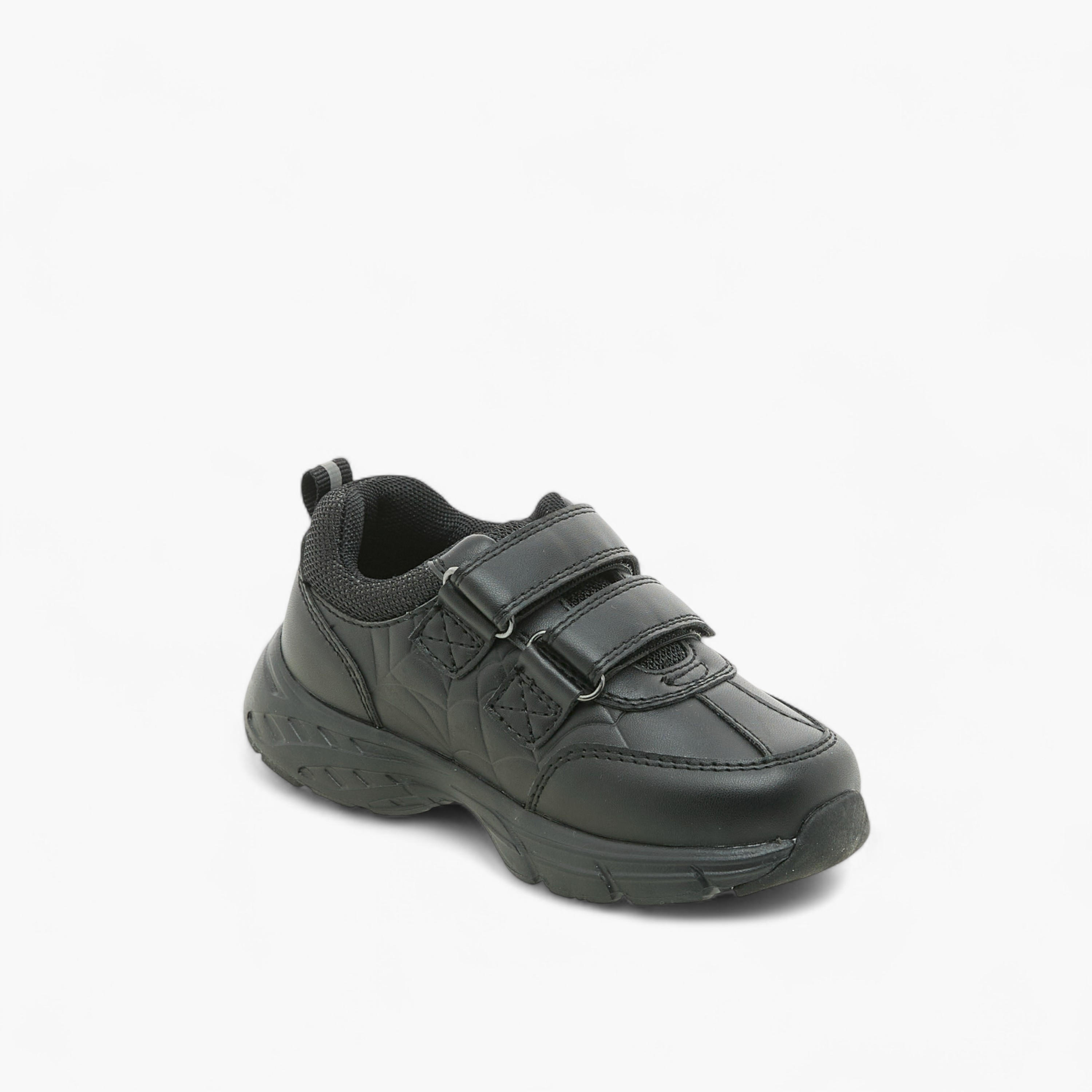 Marvel Panelled School Shoes with Hook and Loop Closure-boys-shoes-schoolshoes-image-2