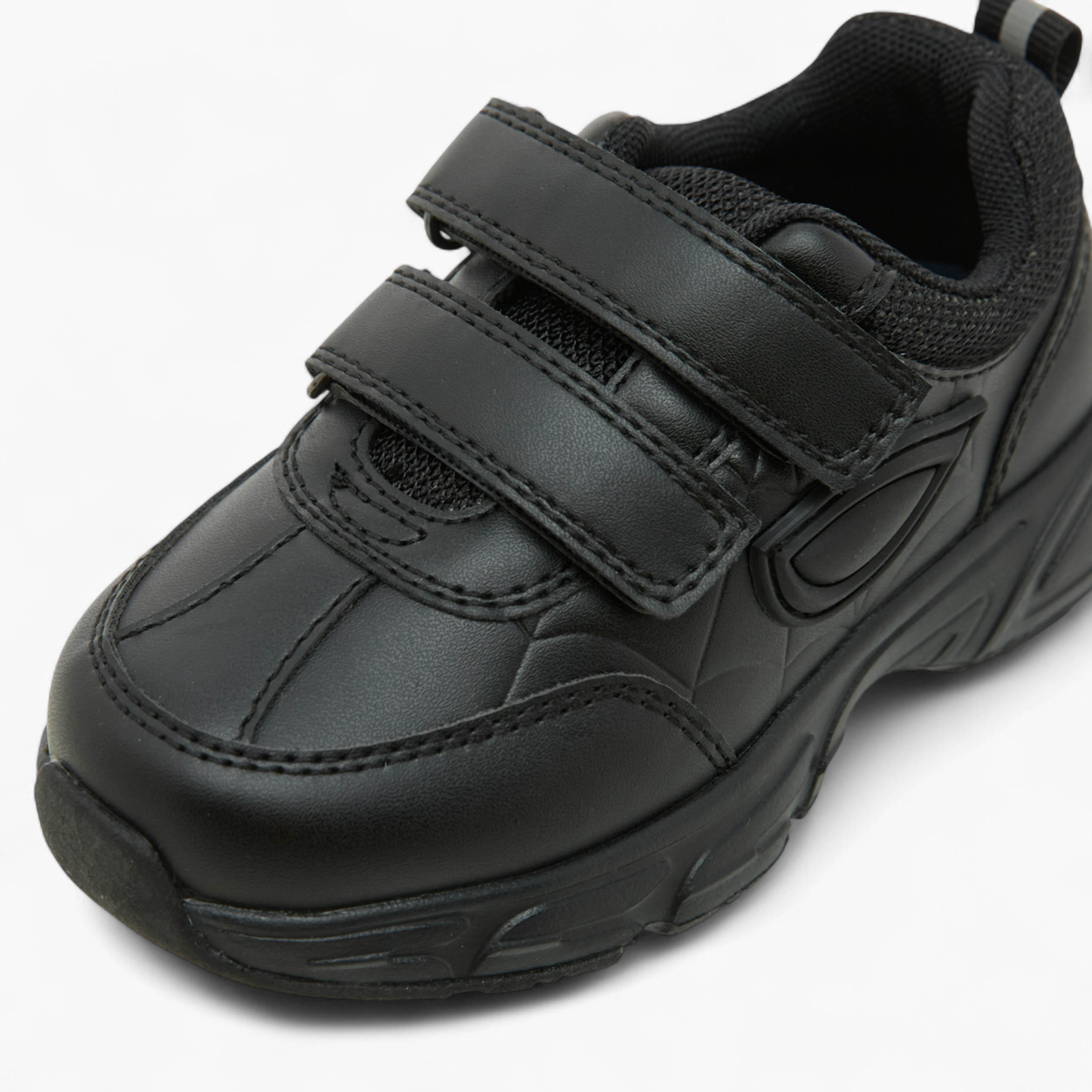 Marvel Panelled School Shoes with Hook and Loop Closure-boys-shoes-schoolshoes-image-4