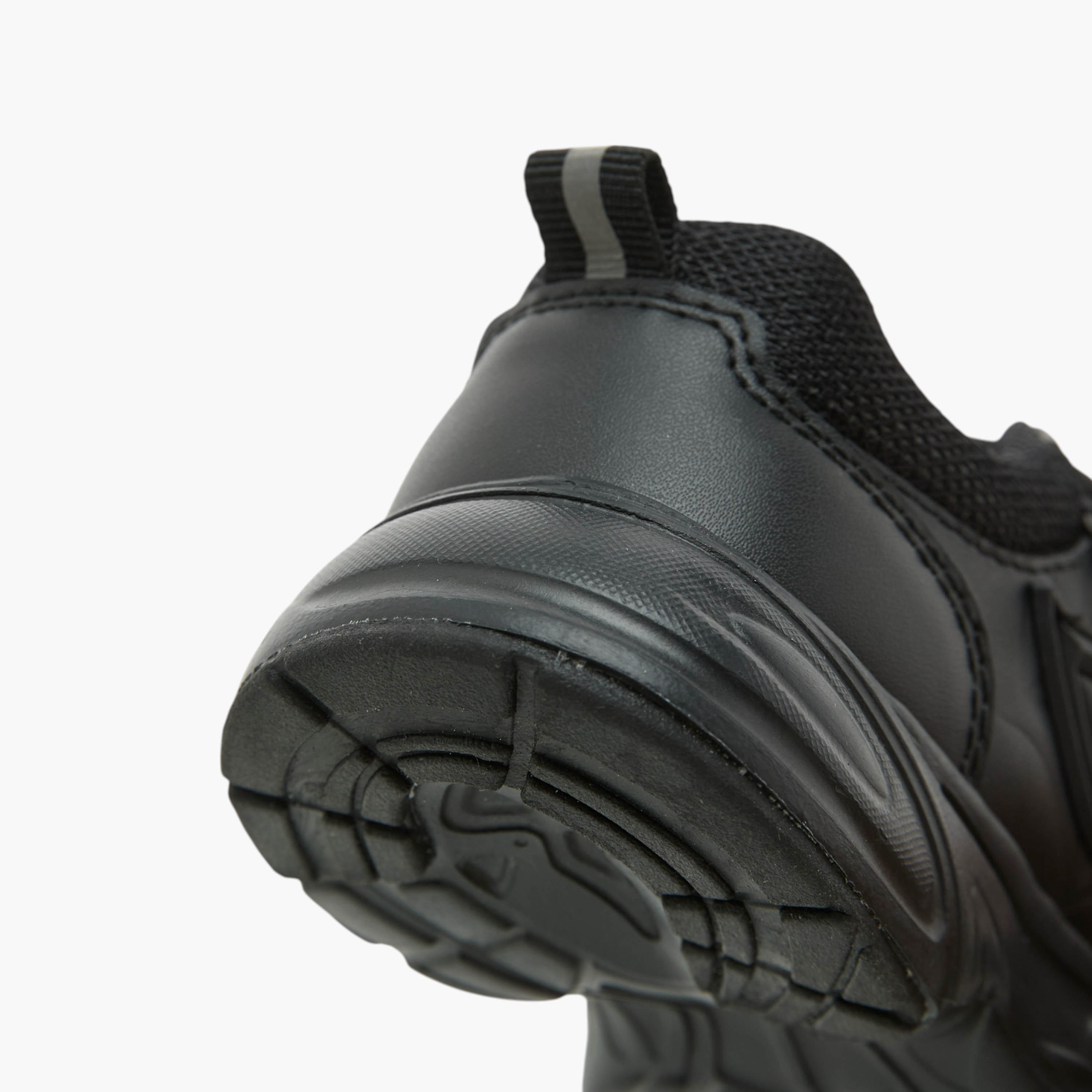 Marvel Panelled School Shoes with Hook and Loop Closure-boys-shoes-schoolshoes-image-5