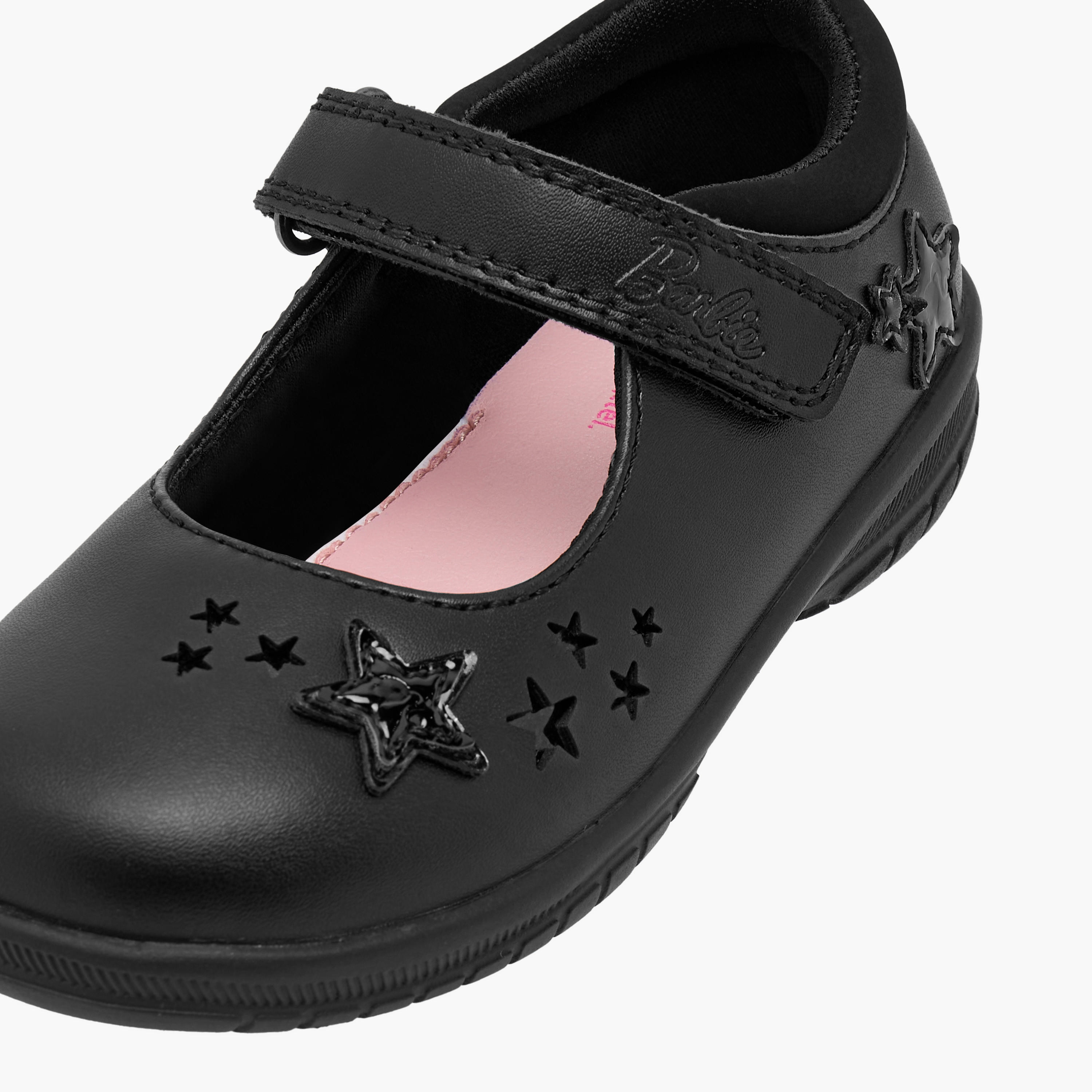حذاء ماري جين مدرسي بتفاصيل نجمة وشريط إغلاق من باربي-girls-shoes-maryjanes-image-6