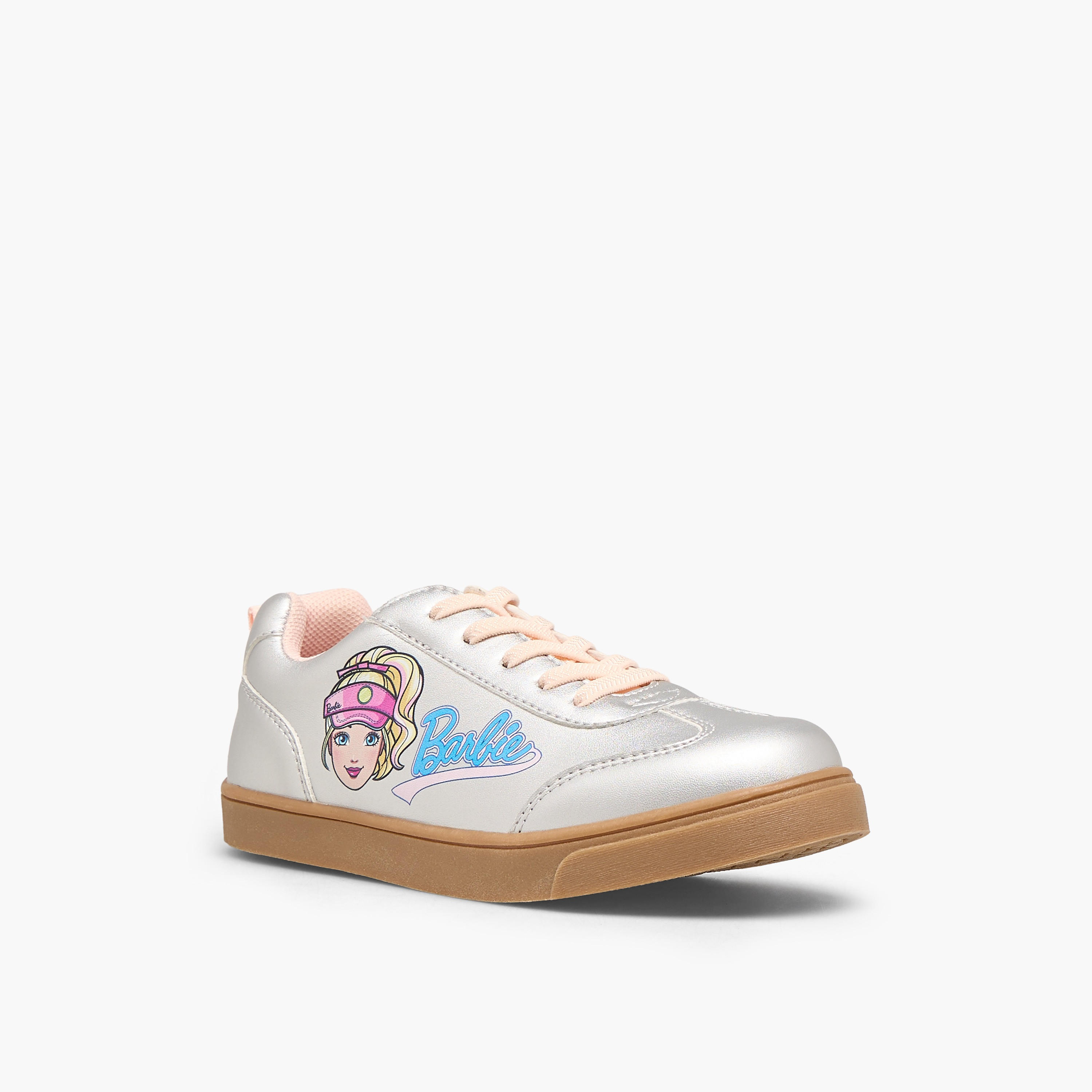 حذاء سنيكرز برباط إغلاق وطبعات للبنات من باربي-girls-shoes-sneakers-image-2