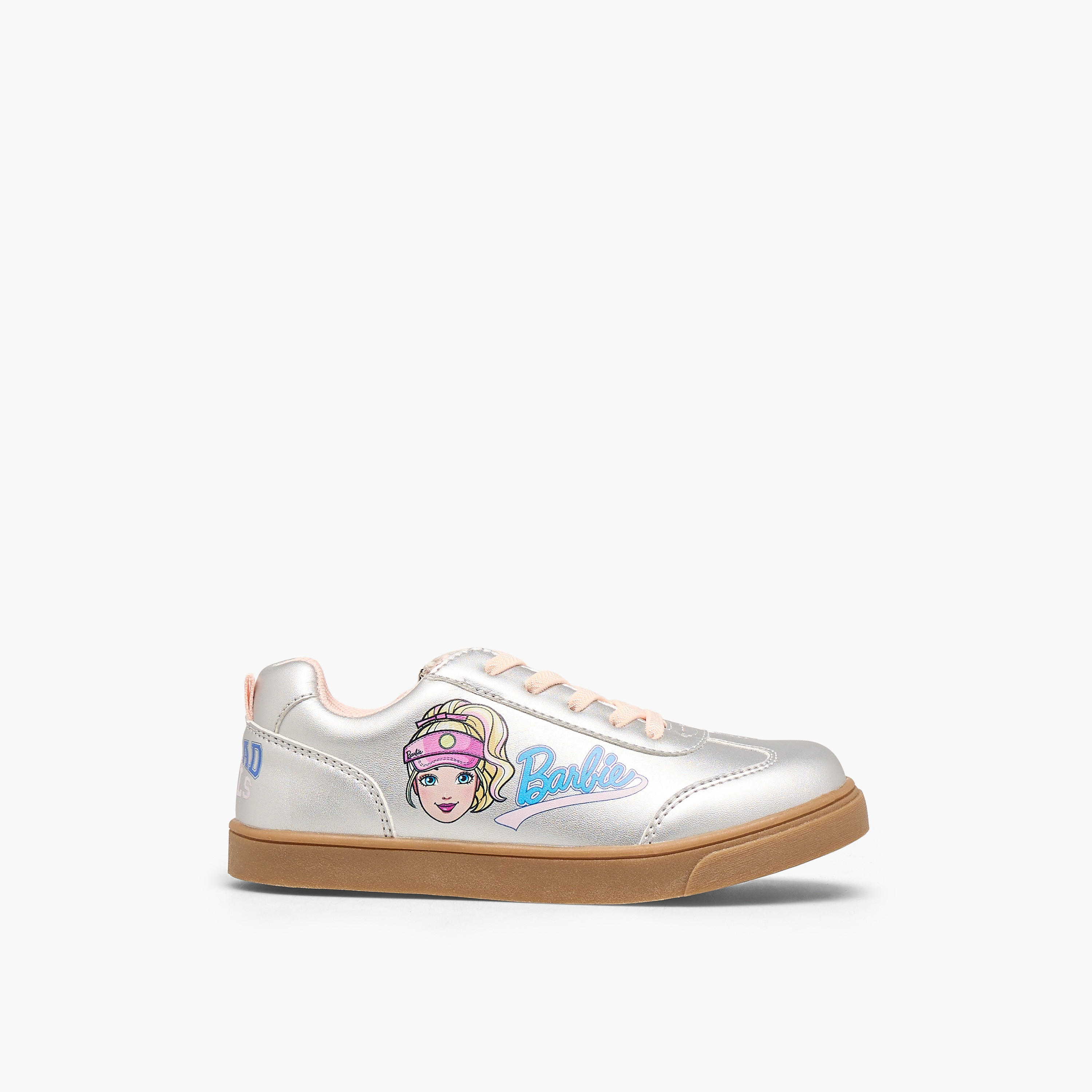 حذاء سنيكرز برباط إغلاق وطبعات للبنات من باربي-girls-shoes-sneakers-image-3