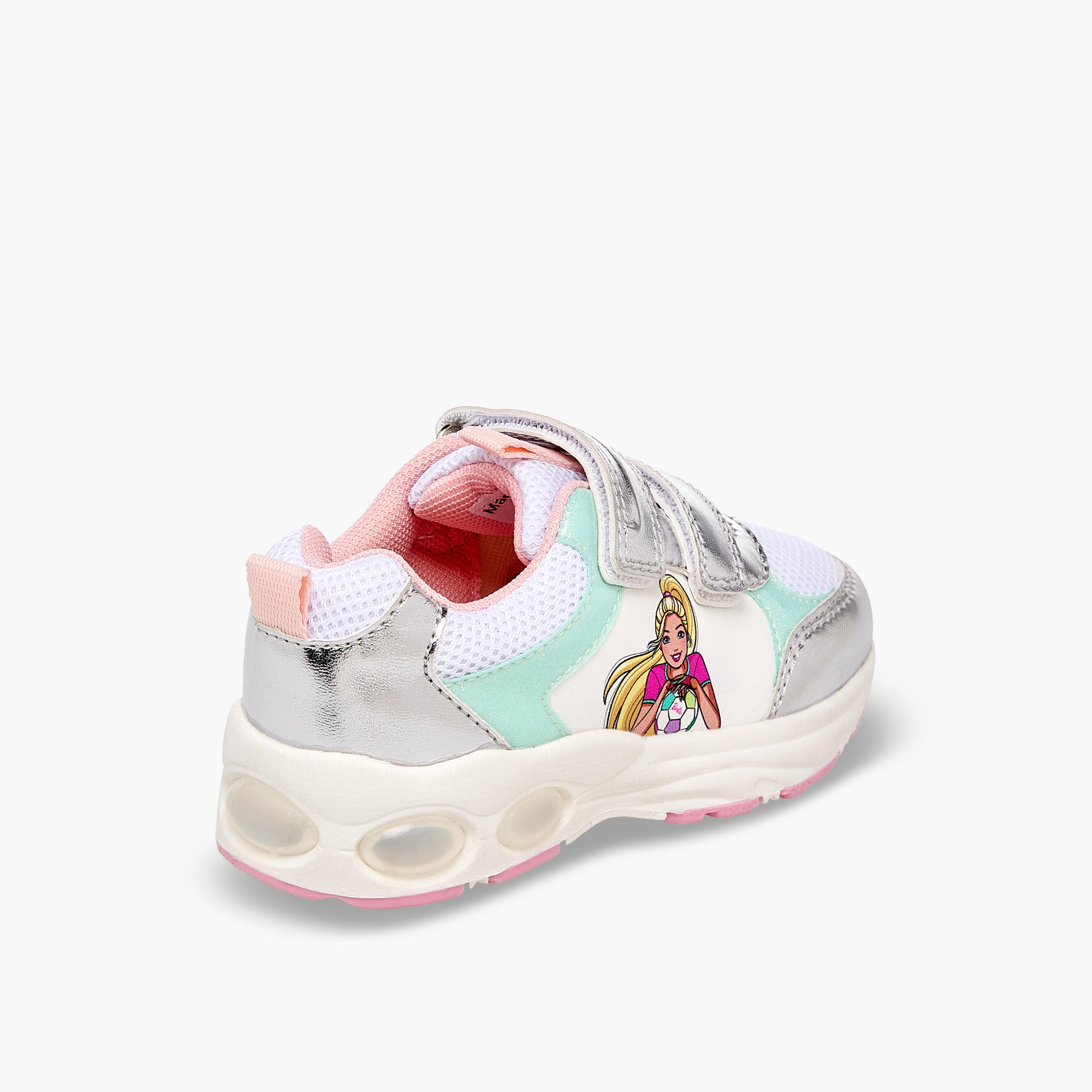 Barbie Girls Hook & Loop Light-Up Ankle Sneakers-girls-shoes-sneakers-image-6