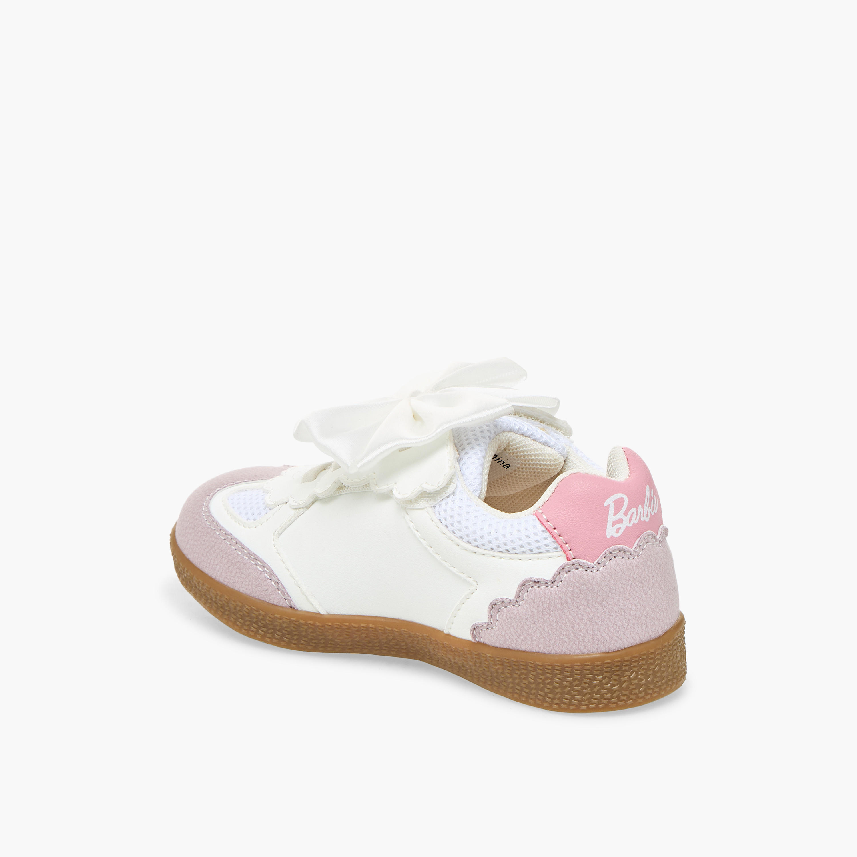 حذاء سنيكرز برقبة كاحل بشريط إغلاق لاصق للبنات من باربي-girls-shoes-sneakers-image-5