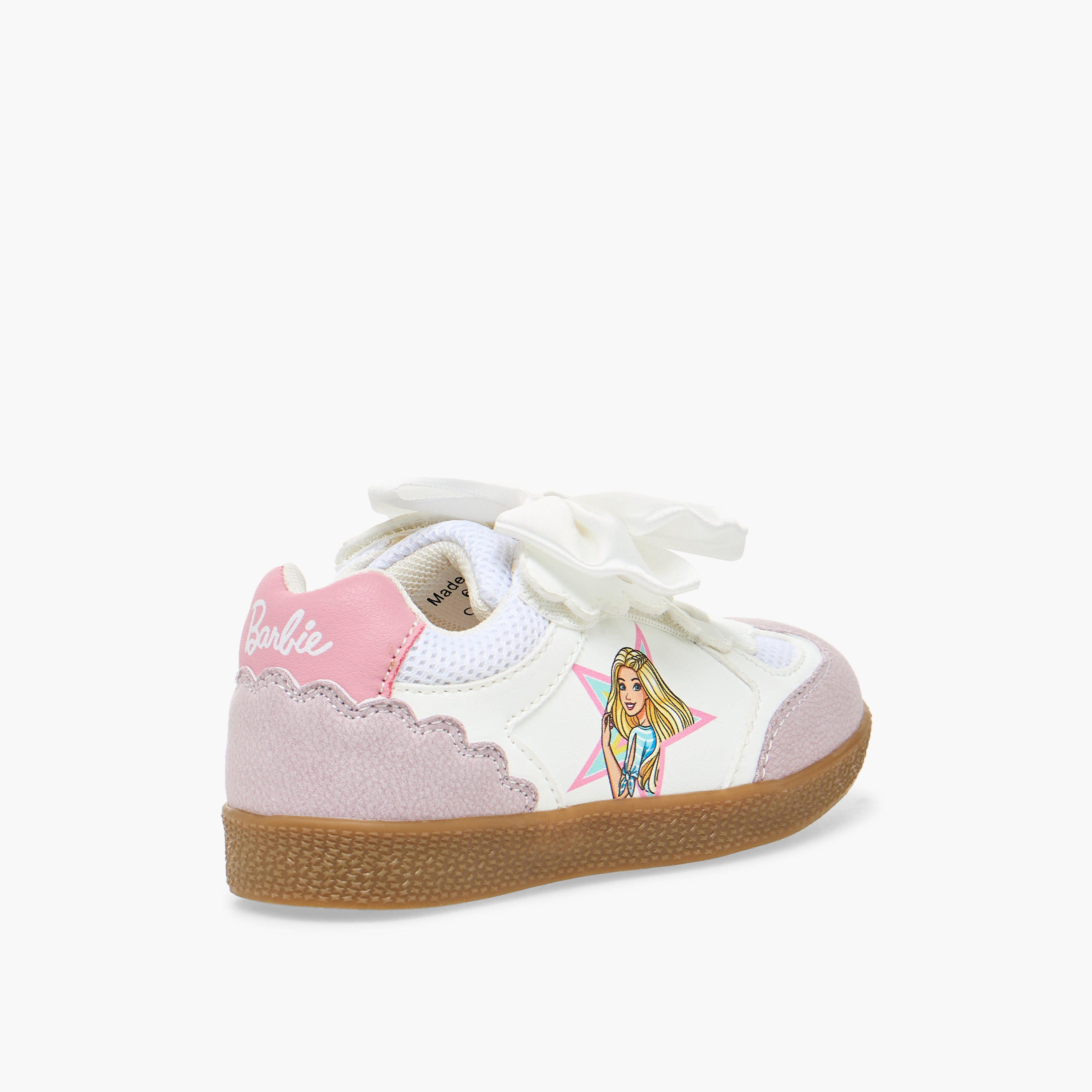 حذاء سنيكرز برقبة كاحل بشريط إغلاق لاصق للبنات من باربي-girls-shoes-sneakers-image-6