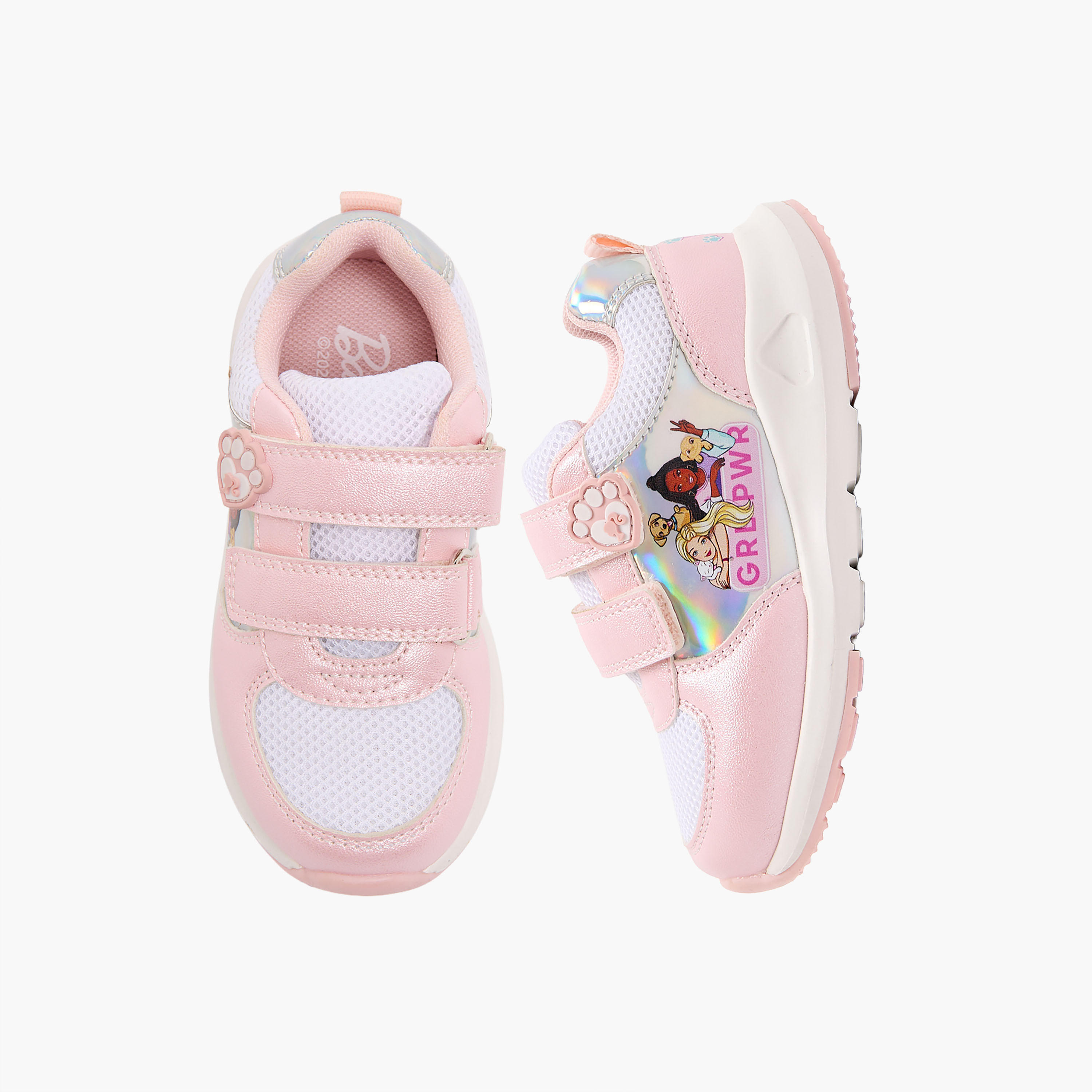 Barbie Girls Hook & Loop Ankle Sneakers-girls-shoes-sneakers-image-1