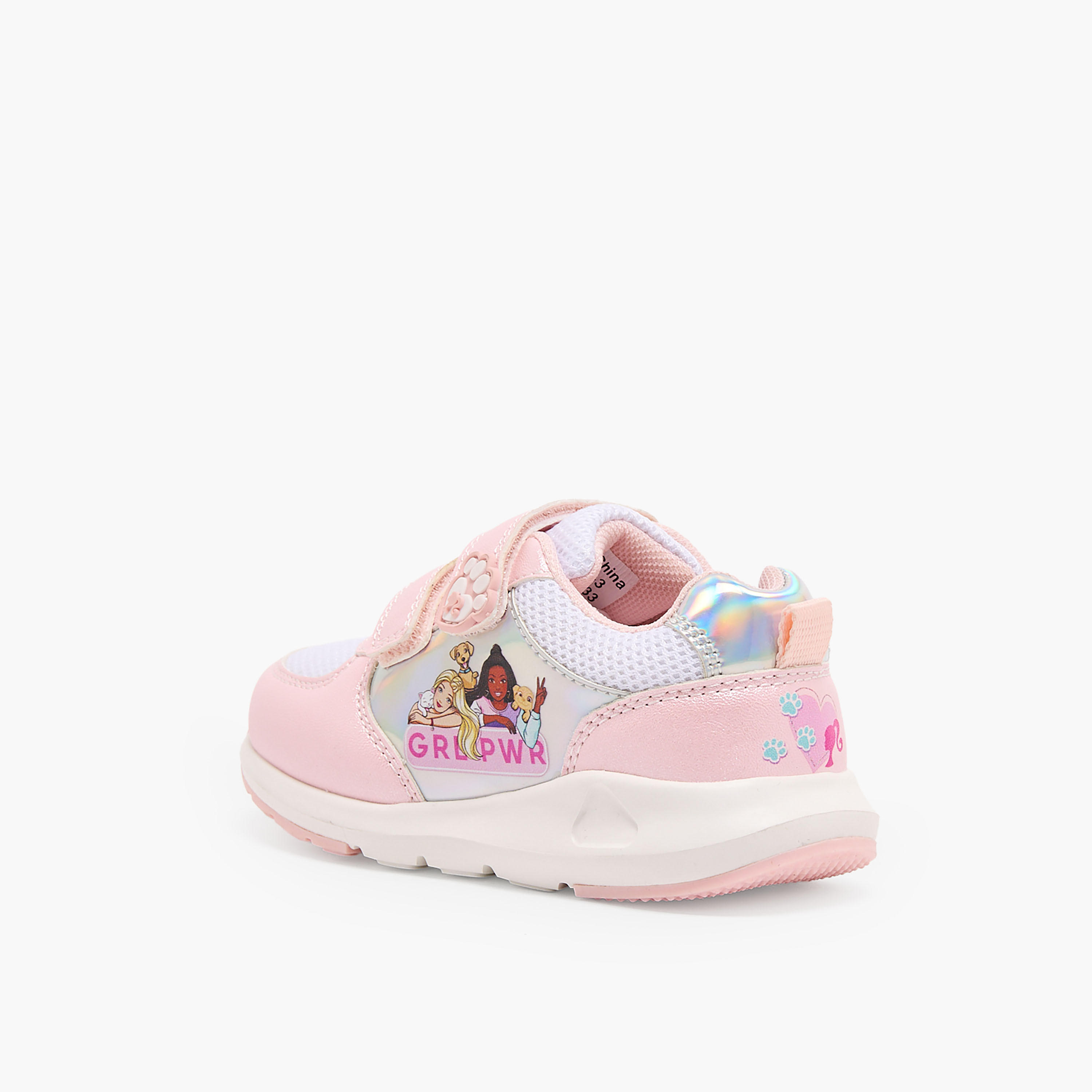 Barbie Girls Hook & Loop Ankle Sneakers-girls-shoes-sneakers-image-3