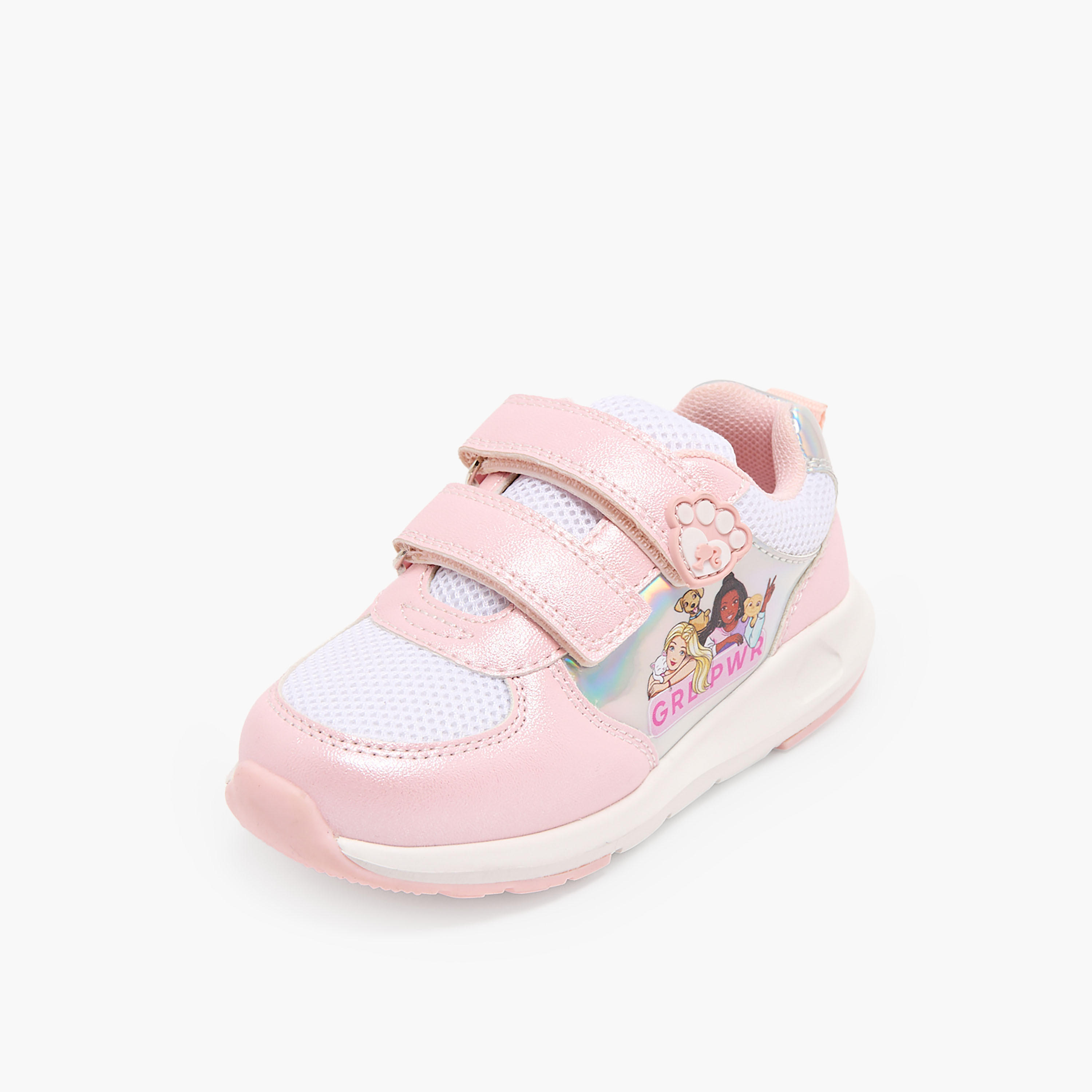 Barbie Girls Hook & Loop Ankle Sneakers-girls-shoes-sneakers-image-5