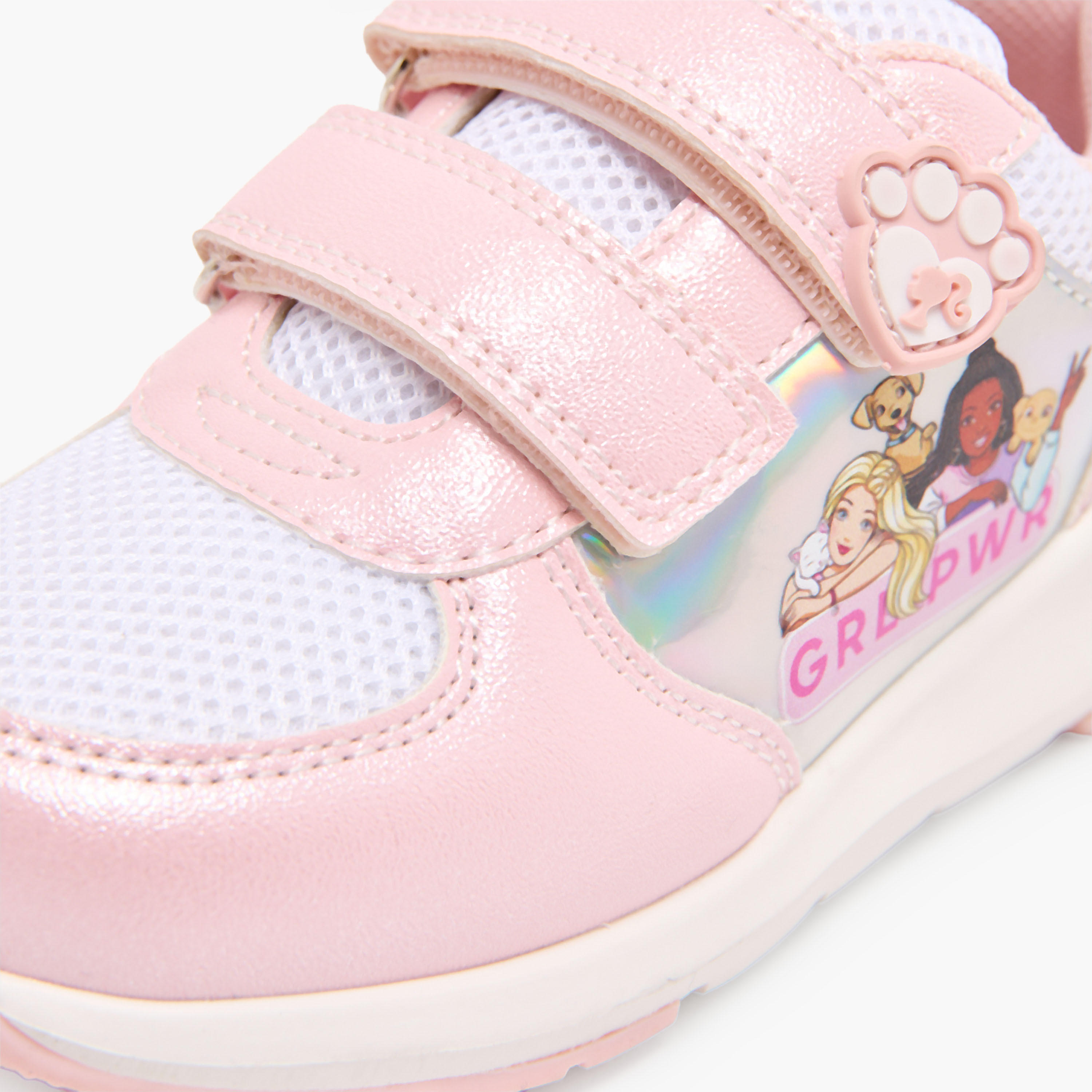 Barbie Girls Hook & Loop Ankle Sneakers-girls-shoes-sneakers-image-6