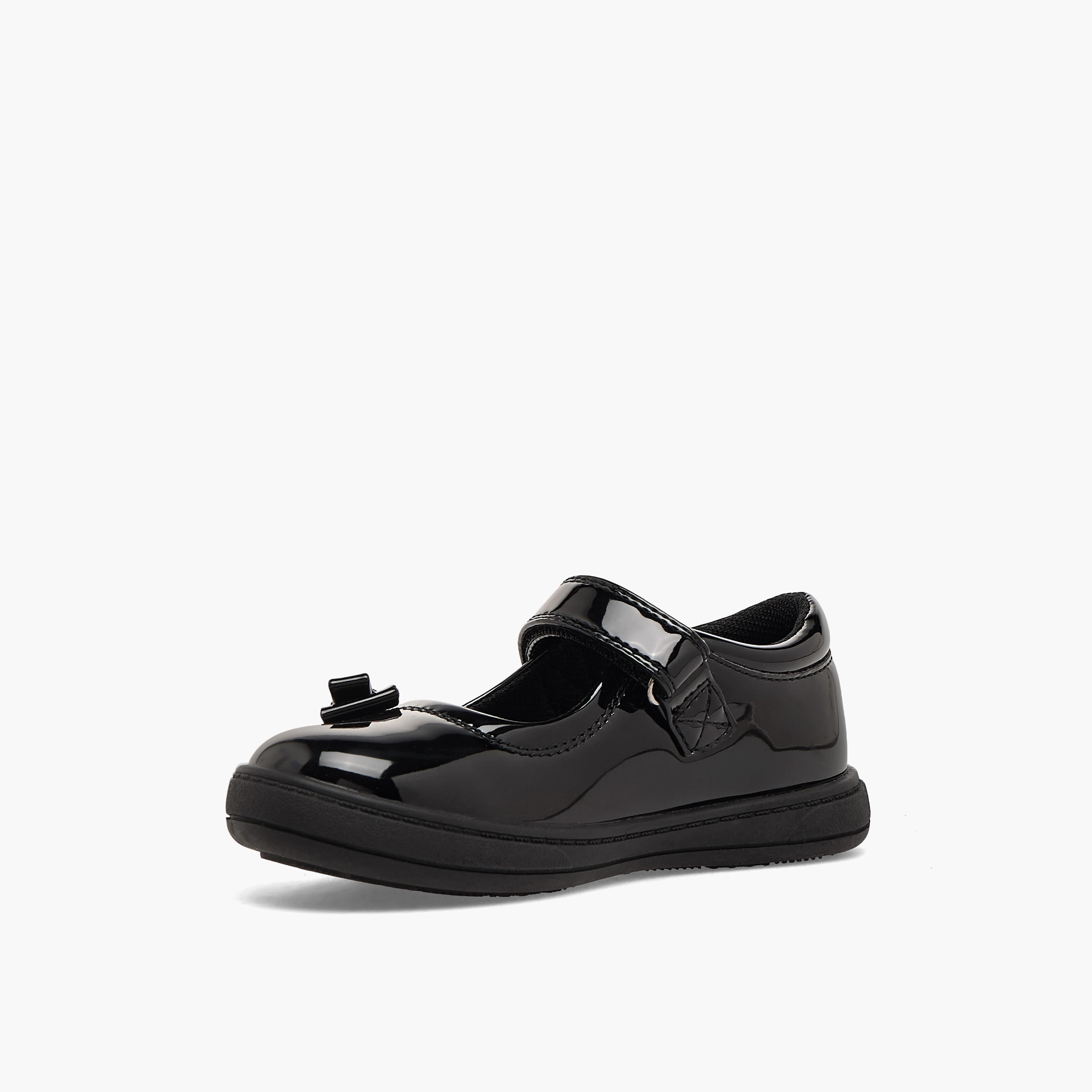 Juniors Girls Bow Accent Hook & Loop School Shoes-girls-shoes-schoolshoes-image-5
