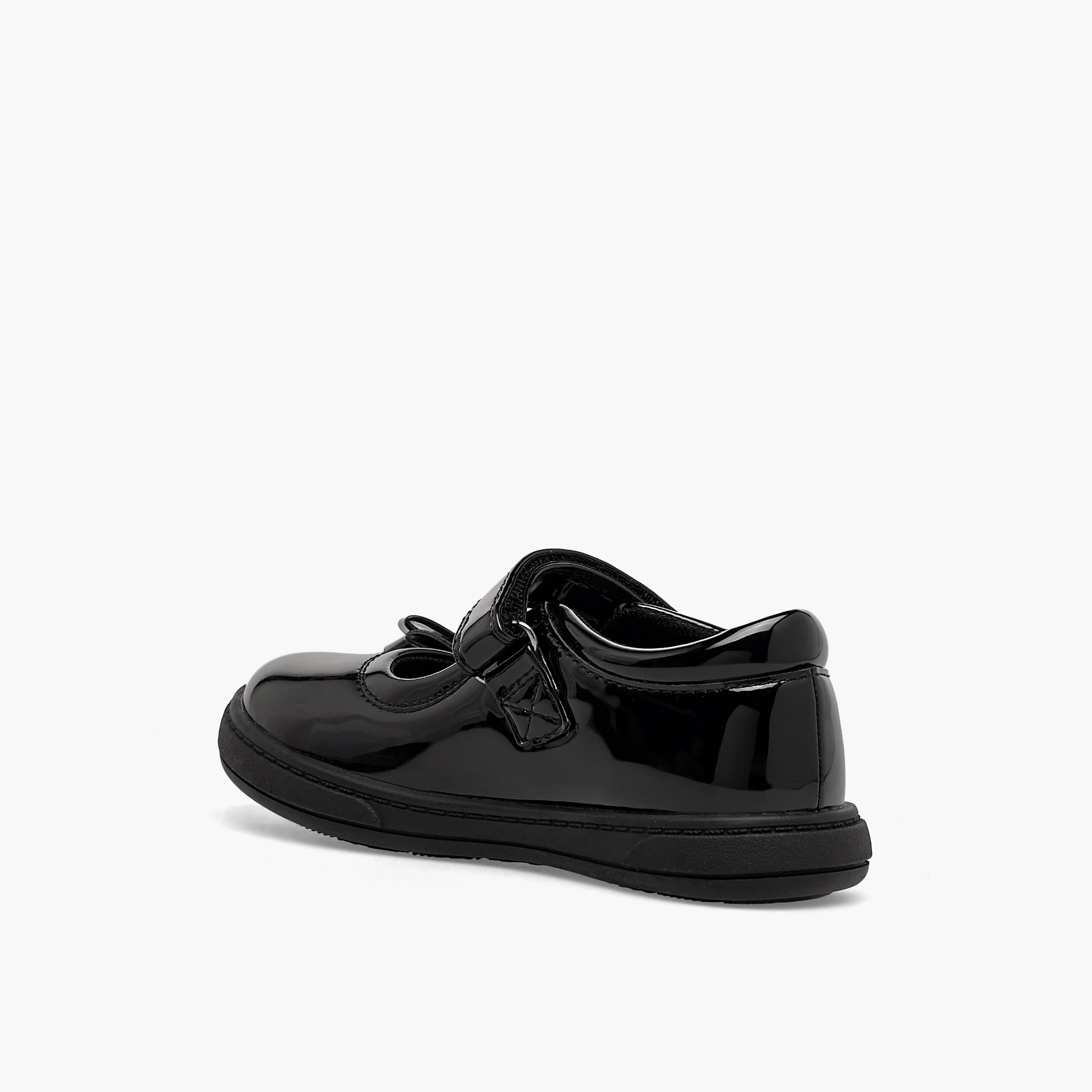 Juniors Girls Bow Accent Hook & Loop School Shoes-girls-shoes-schoolshoes-image-6