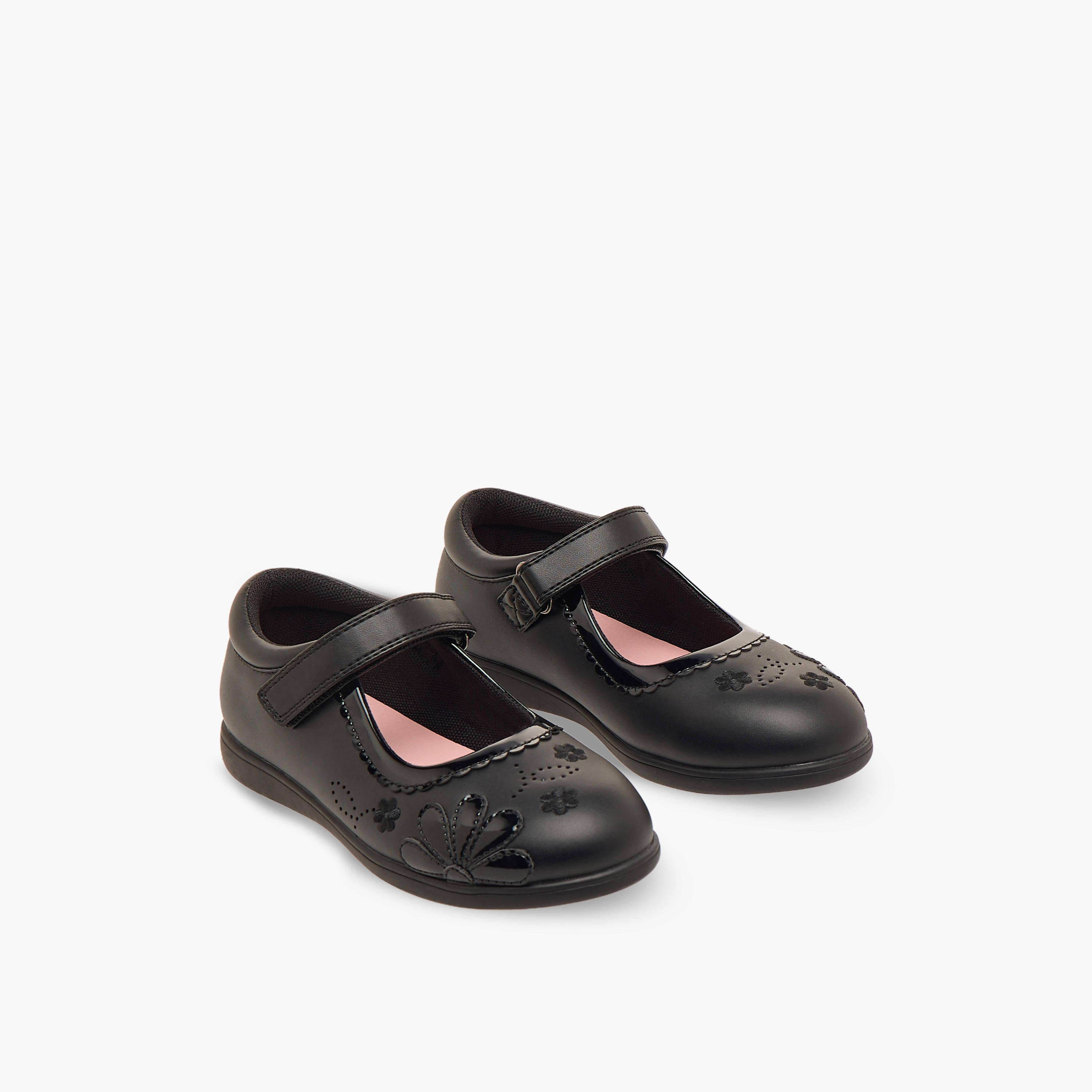 حذاء مدرسي بشريط إغلاق لاصق للبنات من جونيورز-girls-shoes-schoolshoes-image-1