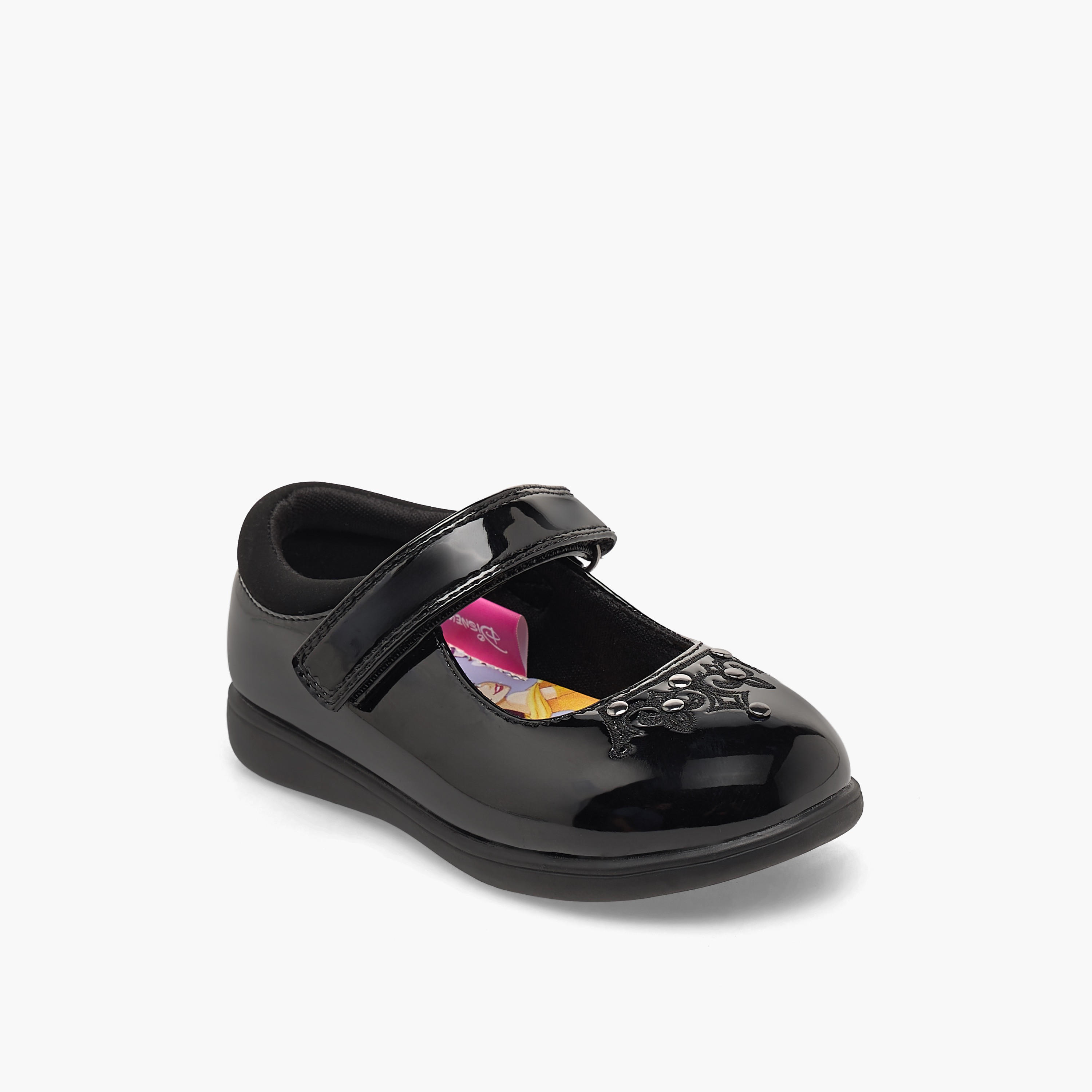 Disney Girls Embellished Hook & Loop School Shoes-girls-shoes-schoolshoes-image-3