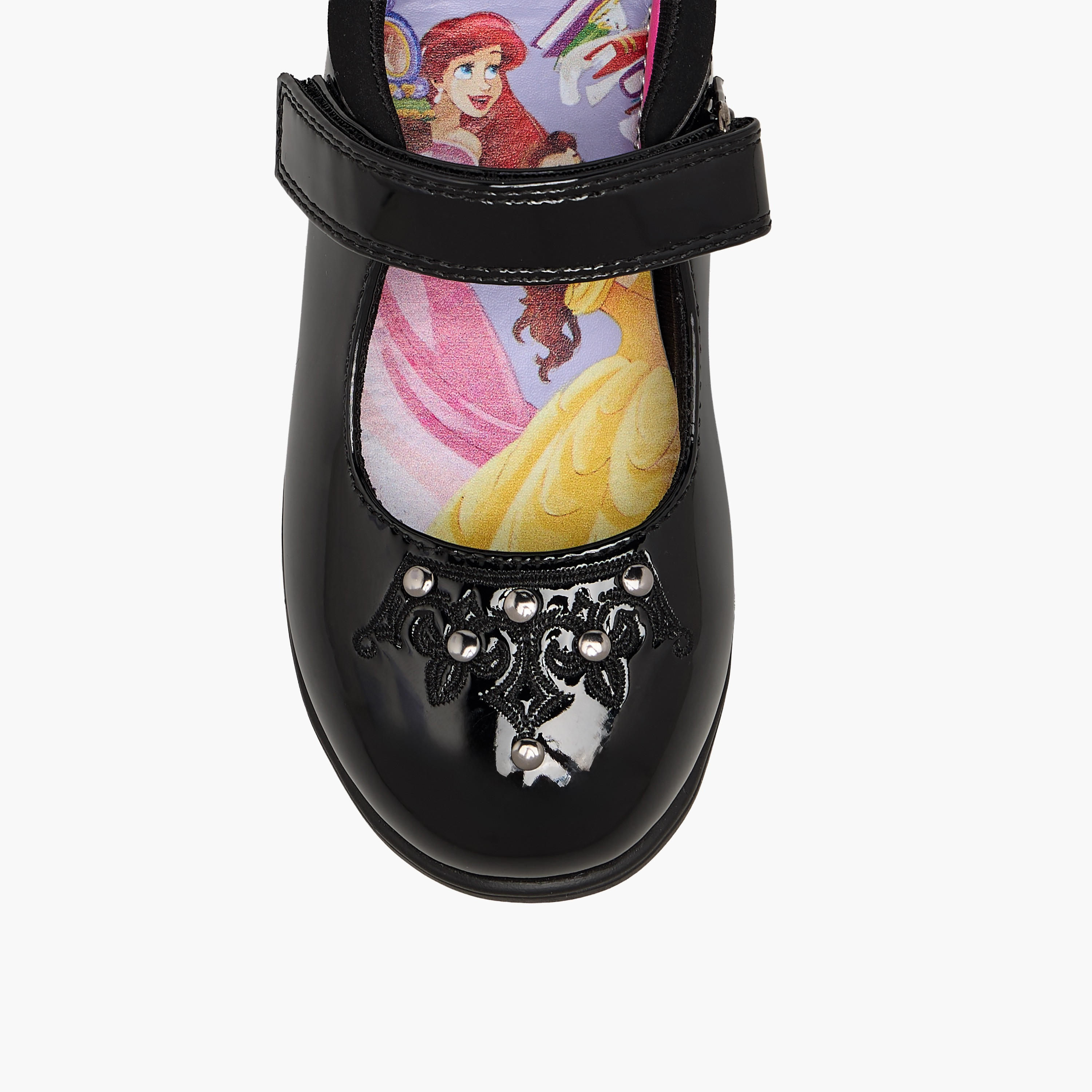 Disney Girls Embellished Hook & Loop School Shoes-girls-shoes-schoolshoes-image-9