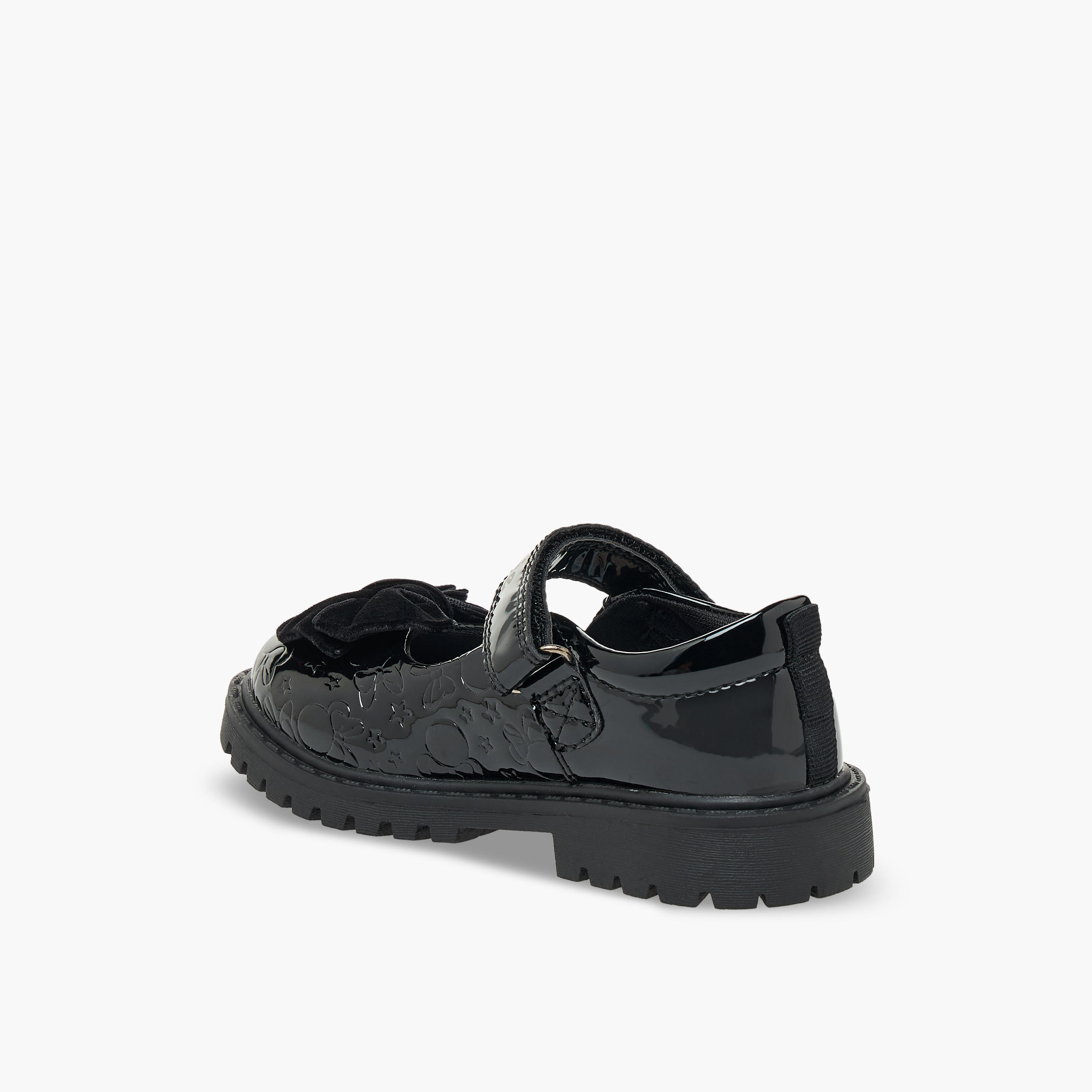 حذاء مدرسي بزينة فيونكة وشريط إغلاق لاصق للبنات من ديزني-girls-shoes-schoolshoes-image-6