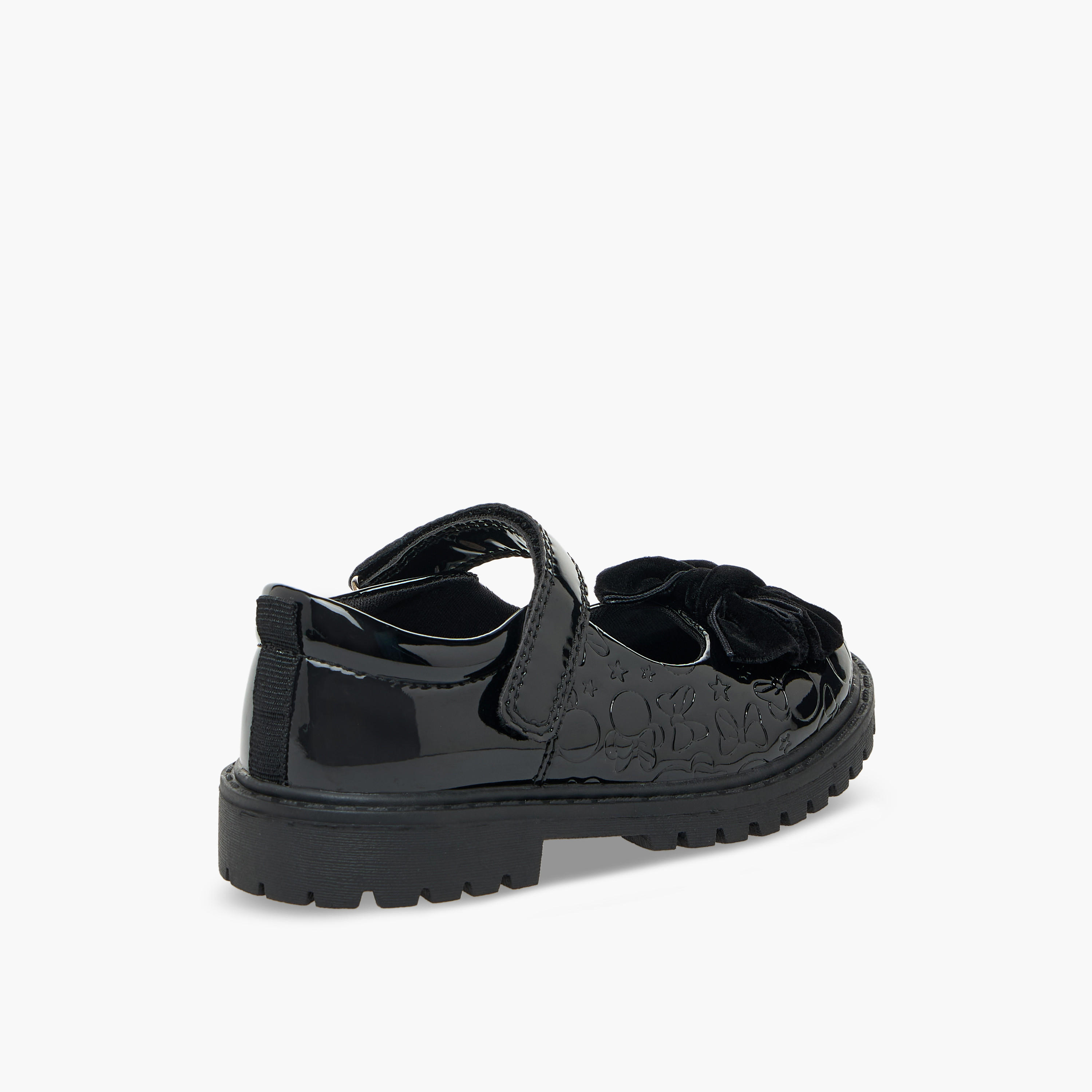 حذاء مدرسي بزينة فيونكة وشريط إغلاق لاصق للبنات من ديزني-girls-shoes-schoolshoes-image-7