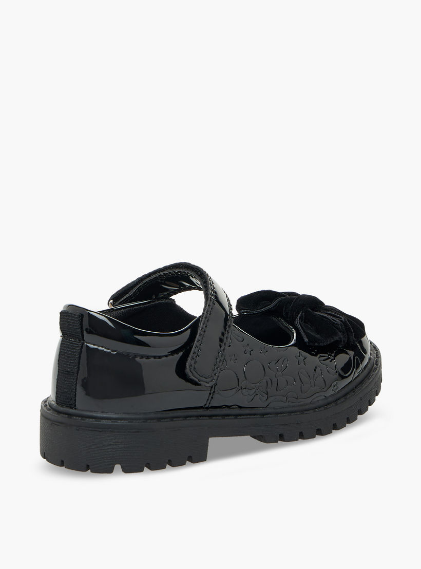 حذاء مدرسي بزينة فيونكة وشريط إغلاق لاصق للبنات من ديزني-girls-shoes-schoolshoes-image-7