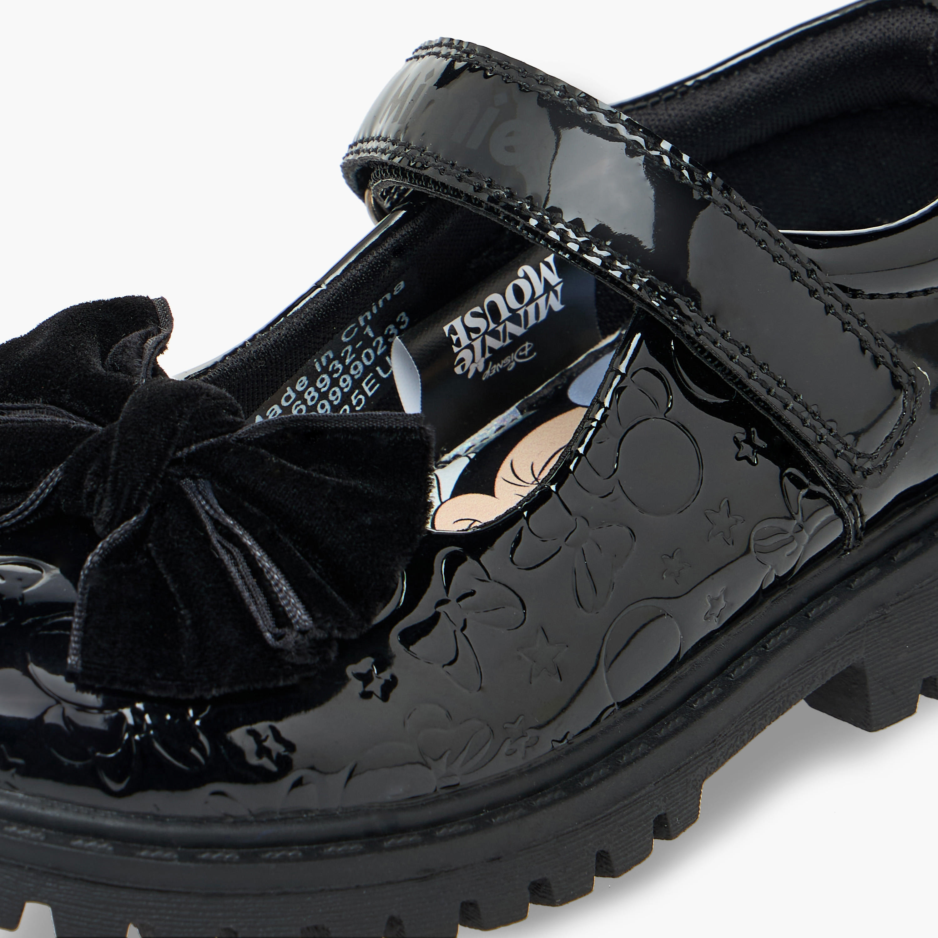حذاء مدرسي بزينة فيونكة وشريط إغلاق لاصق للبنات من ديزني-girls-shoes-schoolshoes-image-9