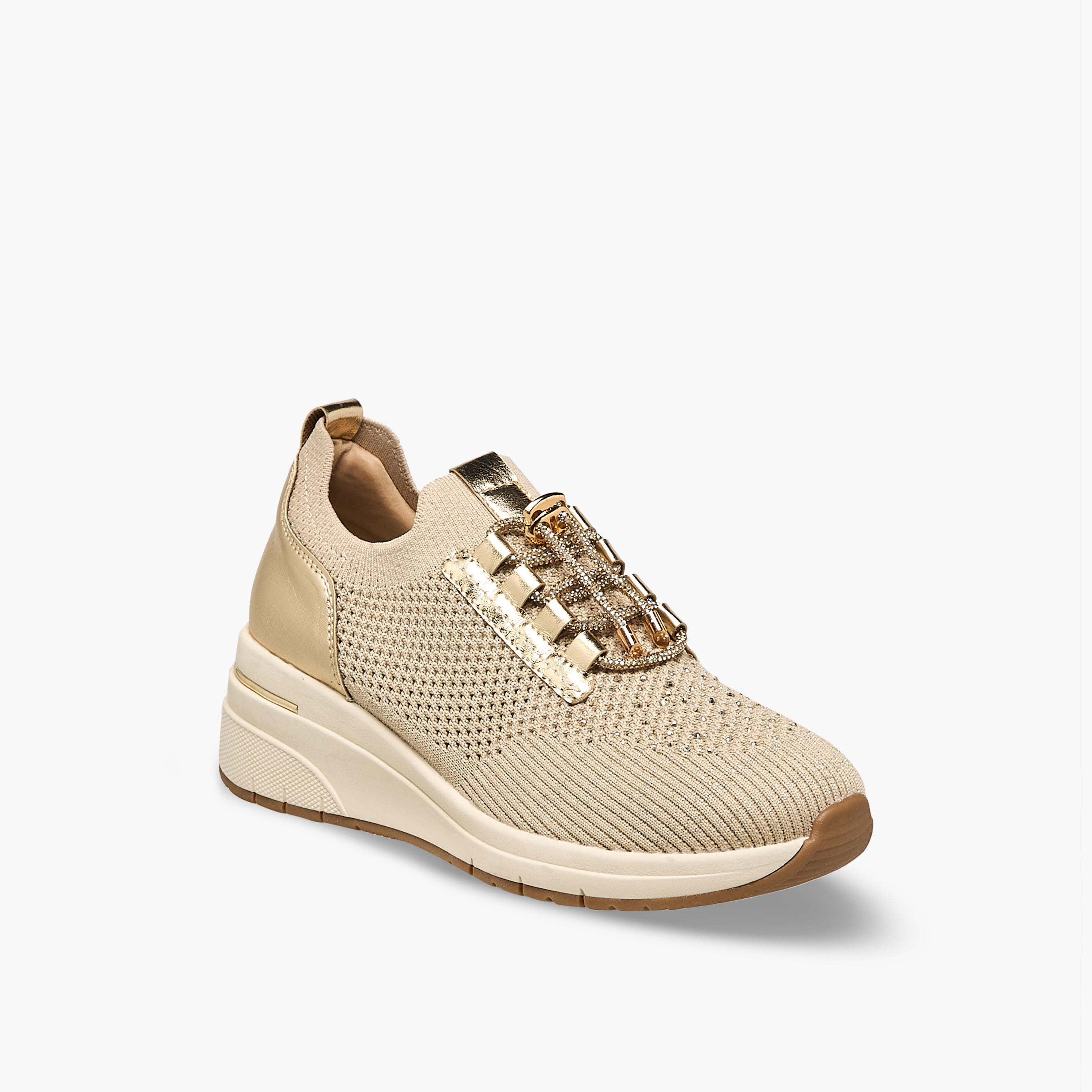 حذاء سنيكرز مزين سهل الارتداء للنساء من لو كونفورت-women-shoes-sneakers-image-2