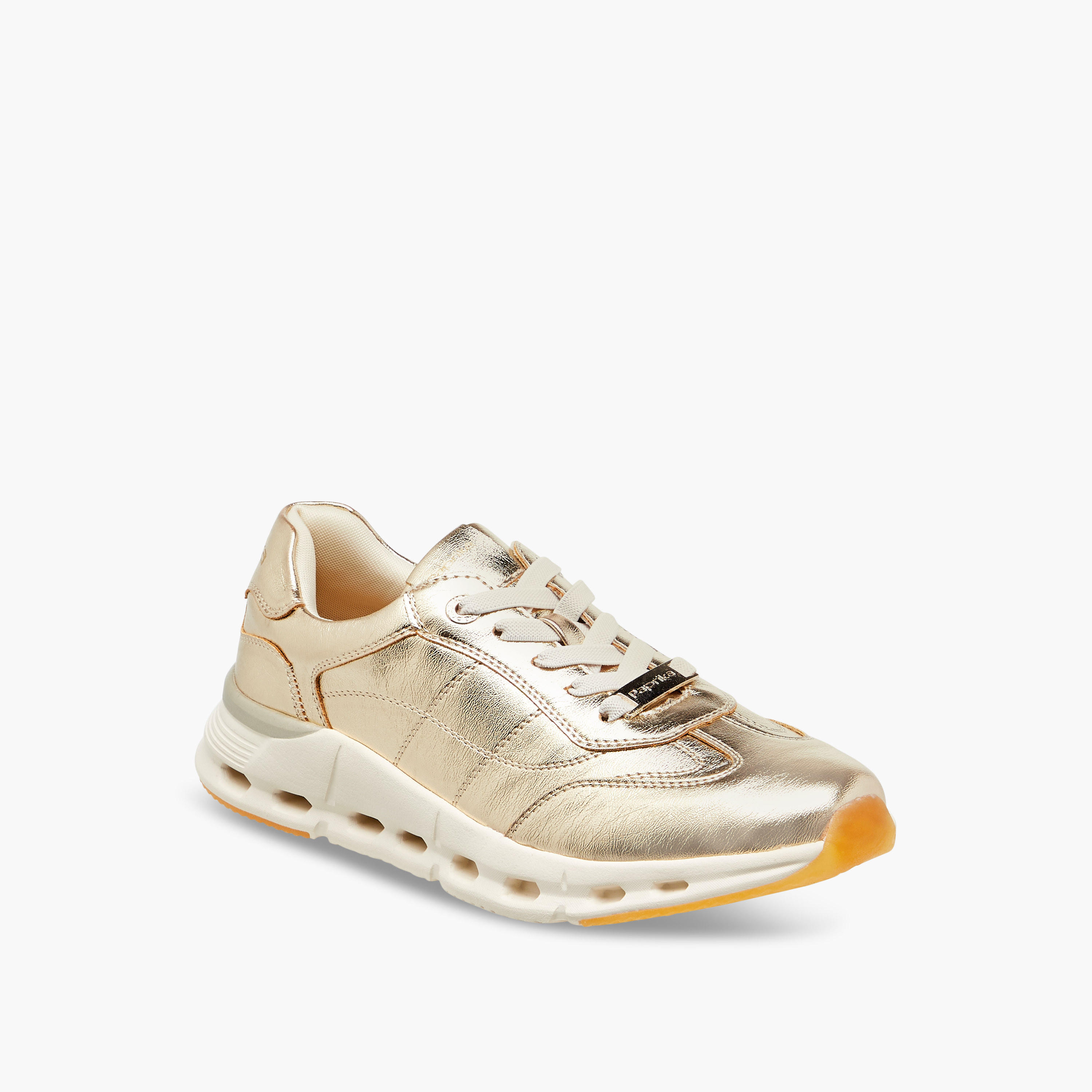 Paprika Panelled Sneakers with Lace-Up Closure-women-shoes-sneakers-image-2