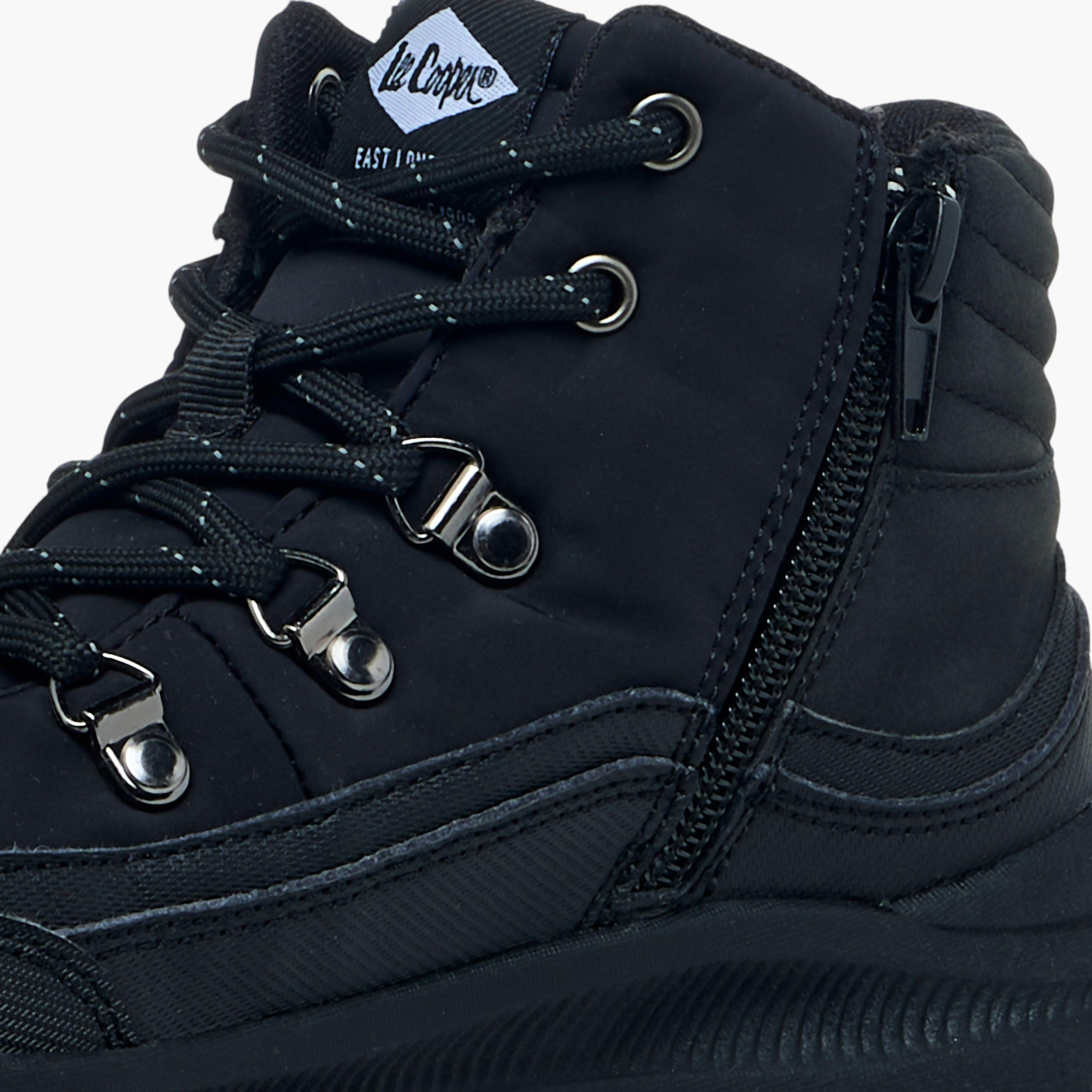 Lee Cooper Boys' Panelled Lace-Up Boots-boys-shoes-boots-image-5