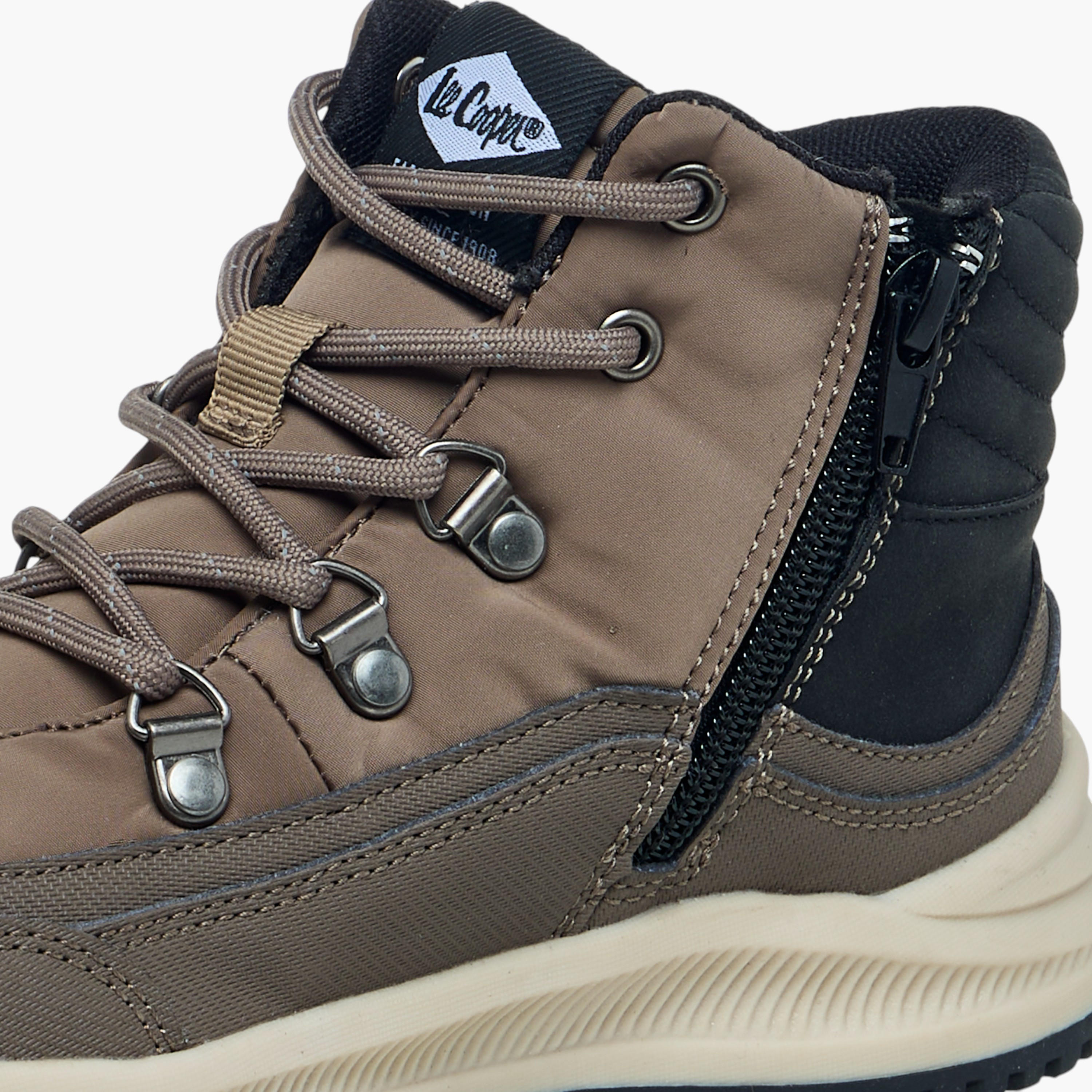Lee Cooper Boys' Panelled Lace-Up Boots-boys-shoes-boots-image-5