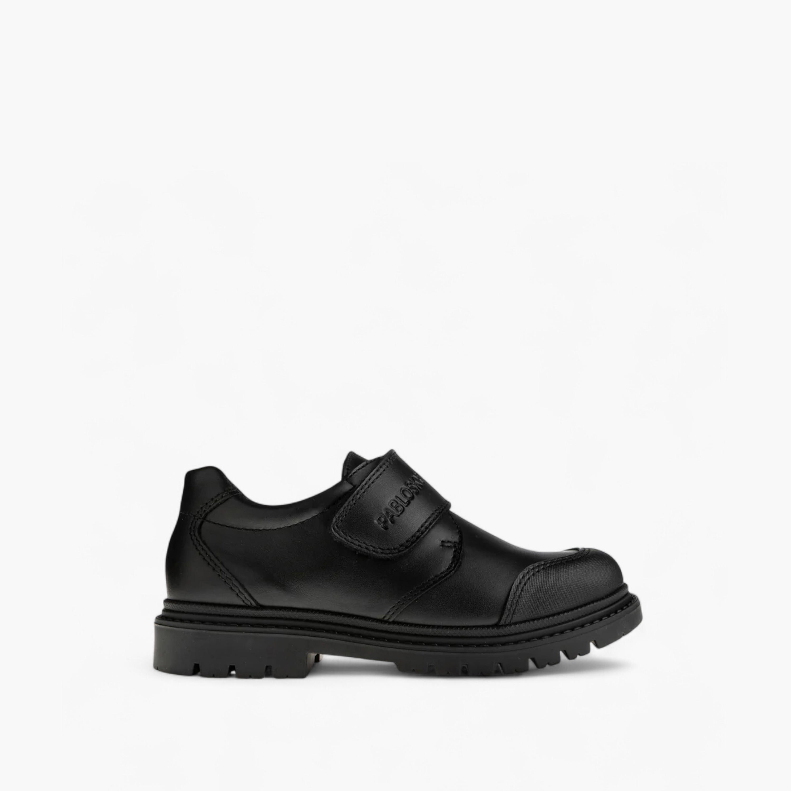 Pablosky Kids' Logo Embossed School Shoes with Hook and Loop Closure - 728410-boys-shoes-schoolshoes-image-2