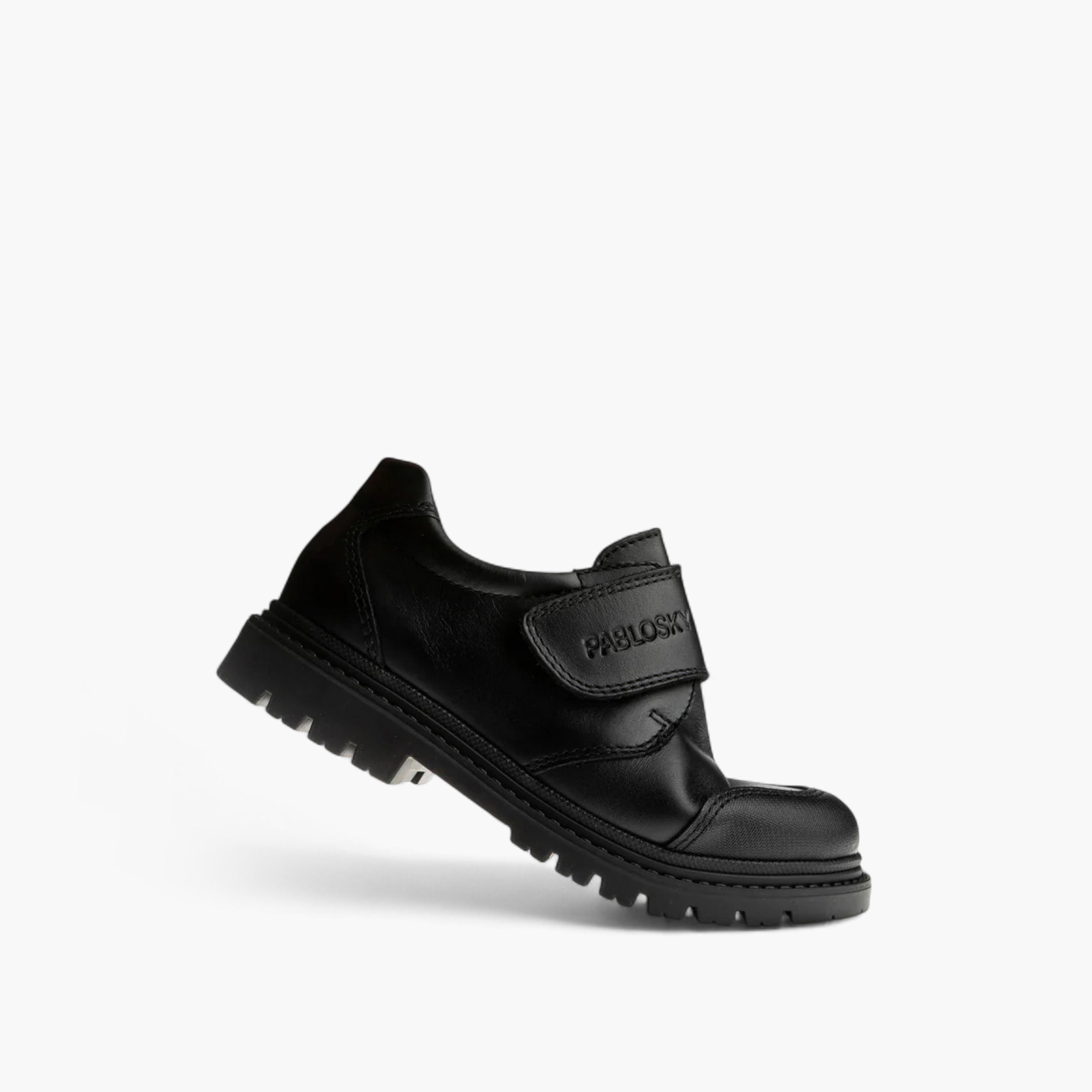 Pablosky Kids' Logo Embossed School Shoes with Hook and Loop Closure - 728410-boys-shoes-schoolshoes-image-4