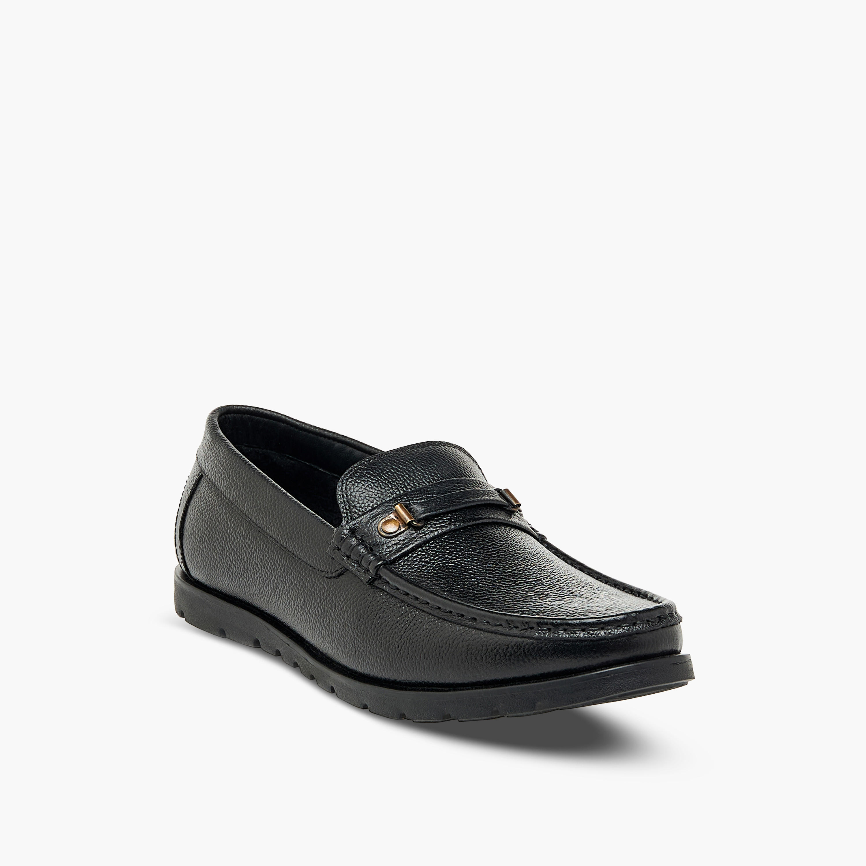 LBL by Shoexpress Textured Slip-On Moccasins-men-shoes-formalshoes-image-2