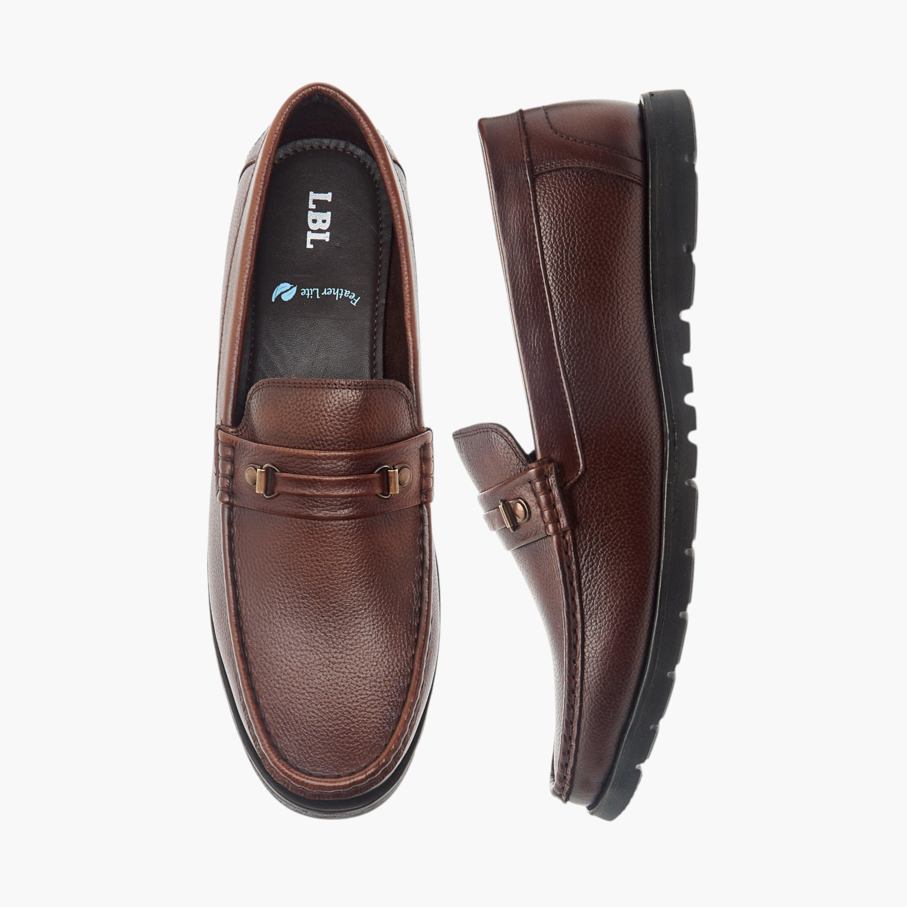 LBL by Shoexpress Textured Slip-On Moccasins-men-shoes-formalshoes-image-1