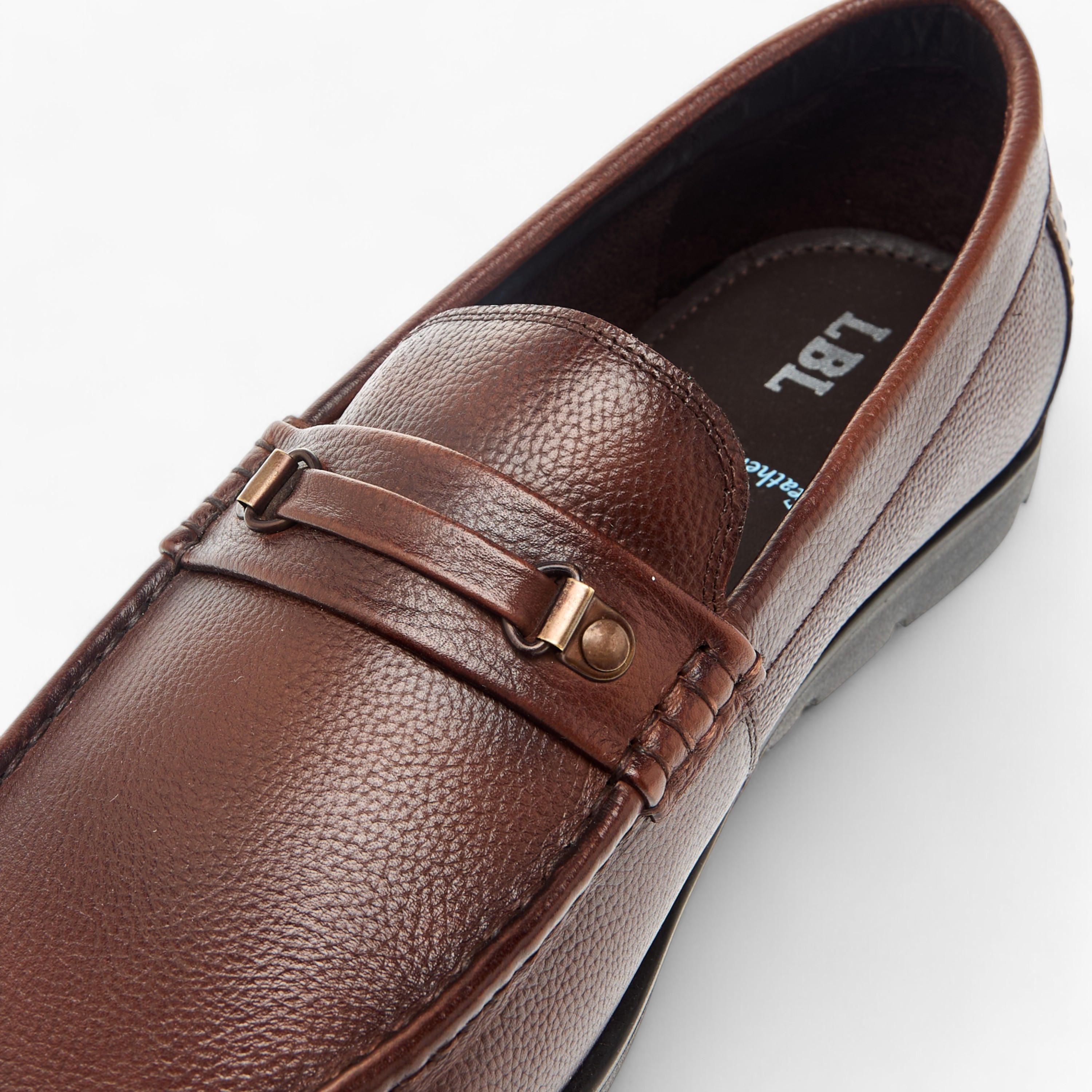 LBL by Shoexpress Textured Slip-On Moccasins-men-shoes-formalshoes-image-4