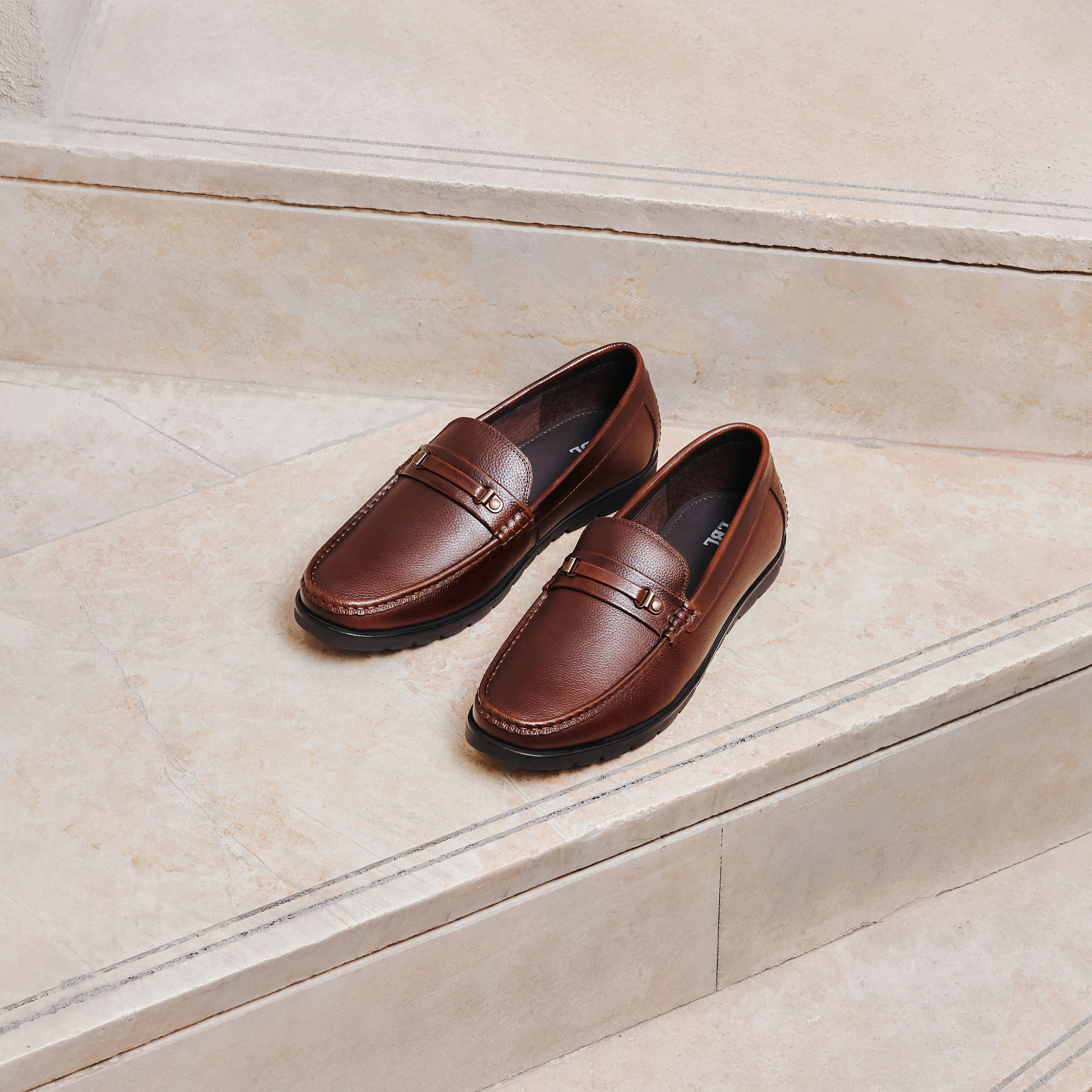 LBL by Shoexpress Textured Slip-On Moccasins-men-shoes-formalshoes-image-6